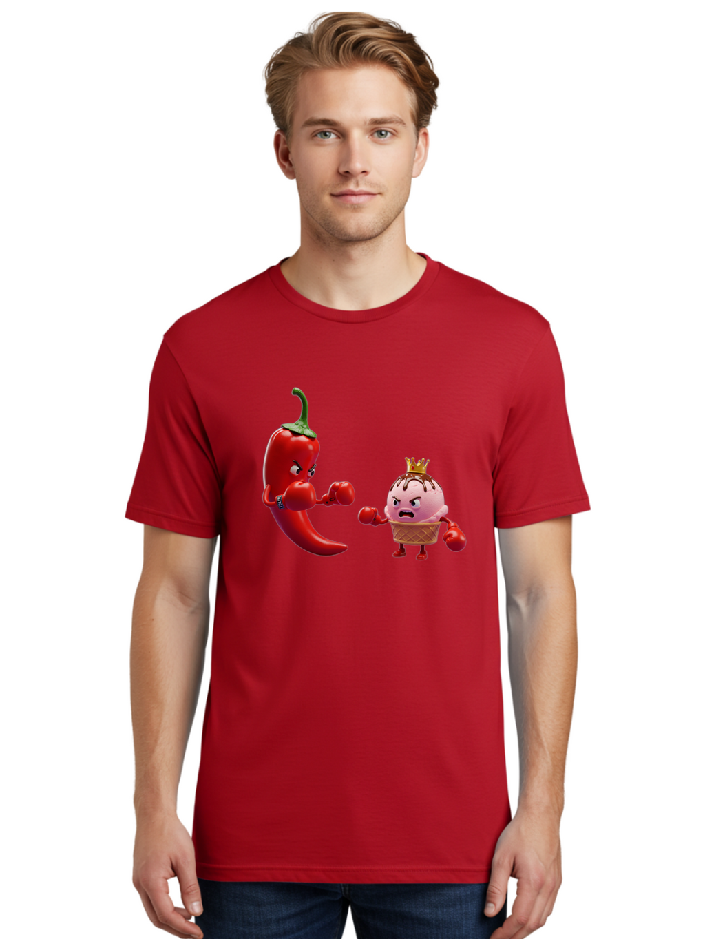 Chili-Pepper-Vs-Ice-Cream Men'S Graphic Tee, 100% Cotton, Comfortable Casual Summer Wear, Machine Washable, Vintage Camera, Old Camera, Antique Camera, Black Camera, Classic Photography, Photography Equipment, Nostalgic Device, Film Camera, Bam024