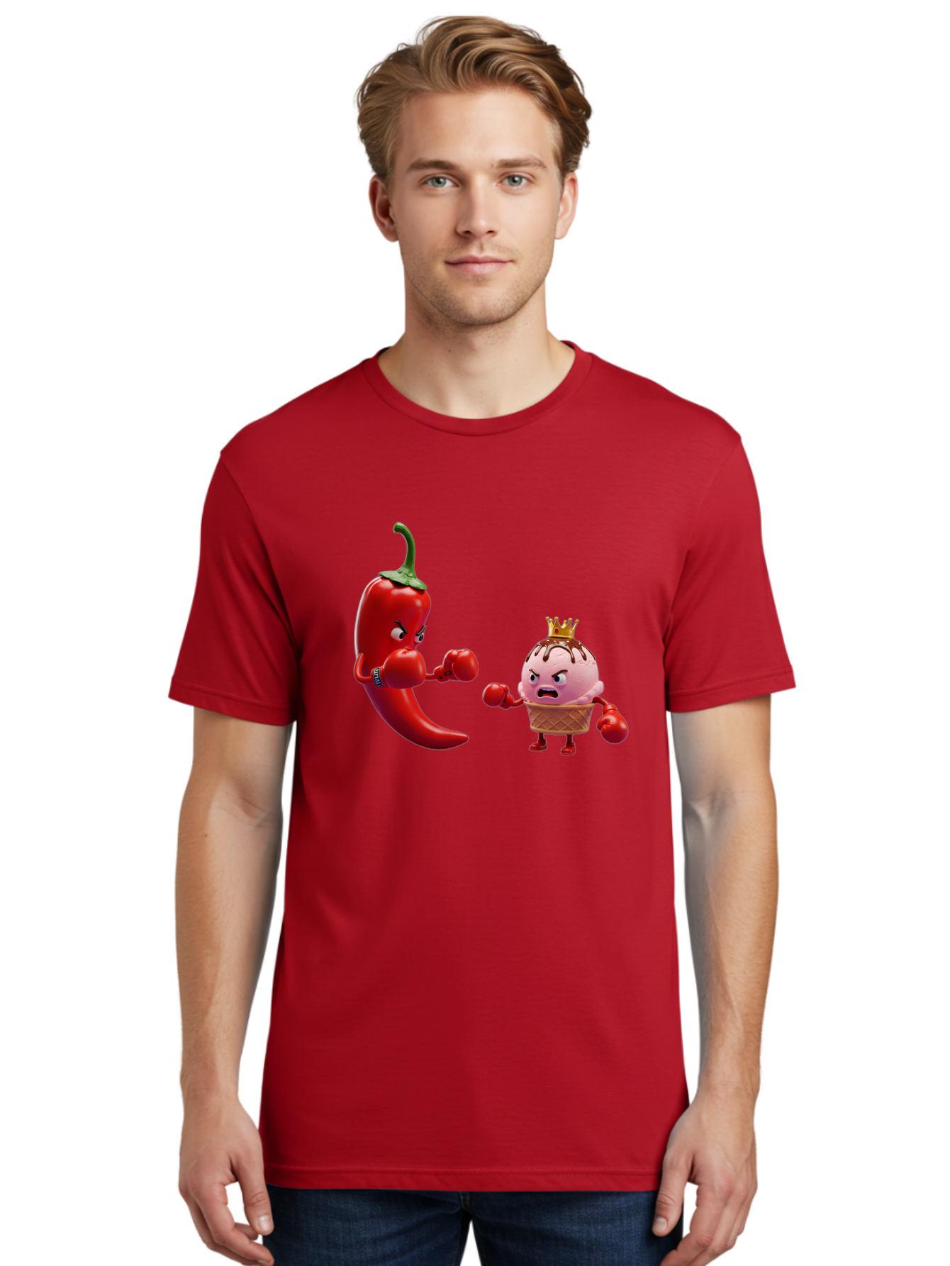Chili-Pepper-Vs-Ice-Cream Men'S Graphic Tee, 100% Cotton, Comfortable Casual Summer Wear, Machine Washable, Vintage Camera, Old Camera, Antique Camera, Black Camera, Classic Photography, Photography Equipment, Nostalgic Device, Film Camera, Bam024
