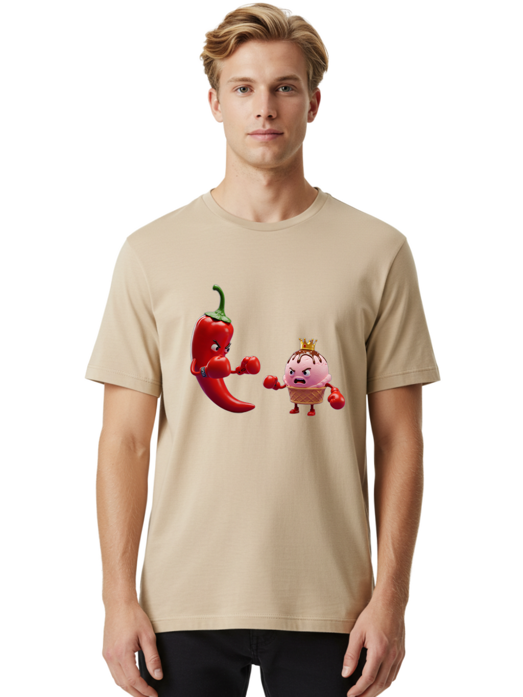 Chili-Pepper-Vs-Ice-Cream Men'S Graphic Tee, 100% Cotton, Comfortable Casual Summer Wear, Machine Washable, Vintage Camera, Old Camera, Antique Camera, Black Camera, Classic Photography, Photography Equipment, Nostalgic Device, Film Camera, Bam024