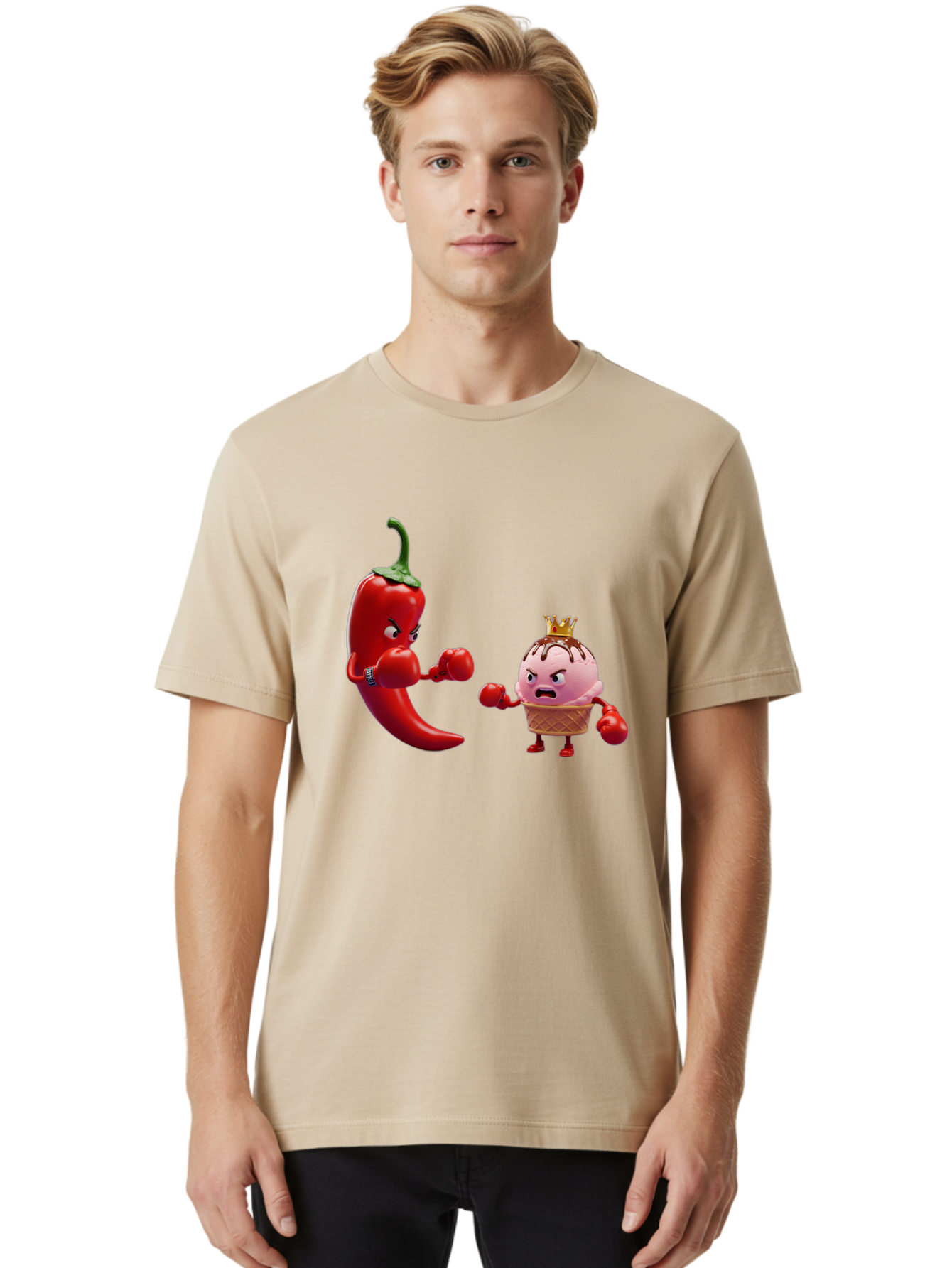 Chili-Pepper-Vs-Ice-Cream Men'S Graphic Tee, 100% Cotton, Comfortable Casual Summer Wear, Machine Washable, Vintage Camera, Old Camera, Antique Camera, Black Camera, Classic Photography, Photography Equipment, Nostalgic Device, Film Camera, Bam024