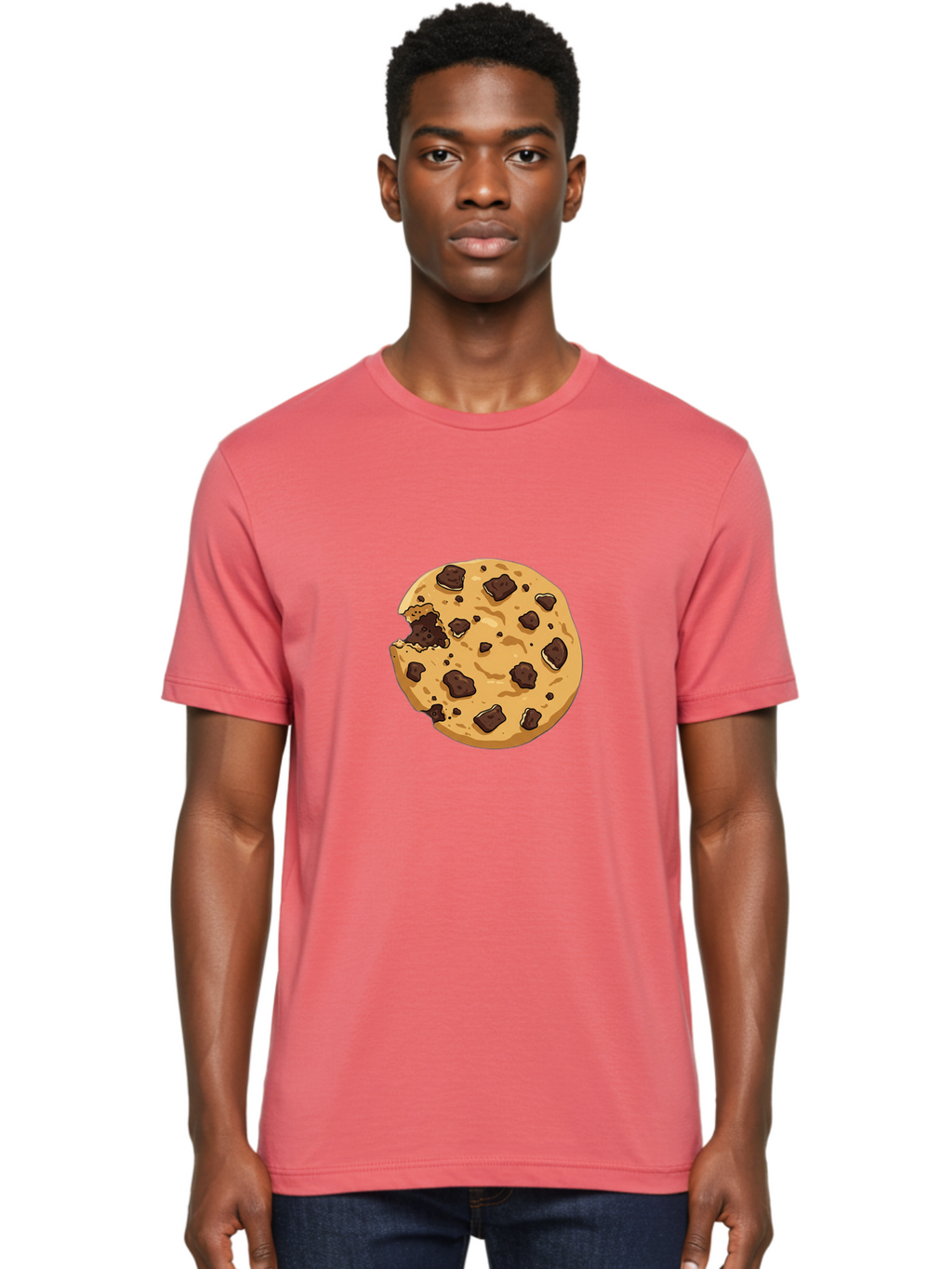Chocolate-Chip-Cookie-Bite Men'S Graphic Tee, 100% Cotton, Comfortable Casual Summer Wear, Machine Washable, Vintage Camera, Old Camera, Antique Camera, Black Camera, Classic Photography, Photography Equipment, Nostalgic Device, Film Camera, Bam026