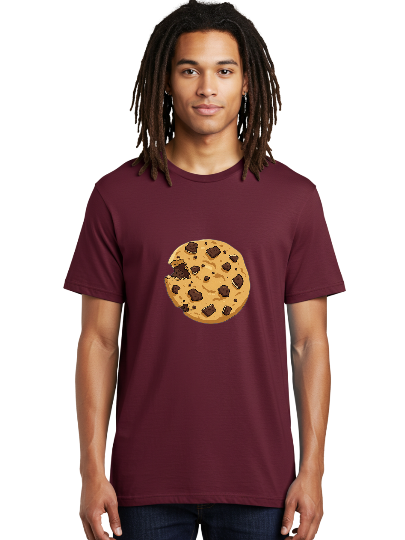 Chocolate-Chip-Cookie-Bite Men'S Graphic Tee, 100% Cotton, Comfortable Casual Summer Wear, Machine Washable, Vintage Camera, Old Camera, Antique Camera, Black Camera, Classic Photography, Photography Equipment, Nostalgic Device, Film Camera, Bam026