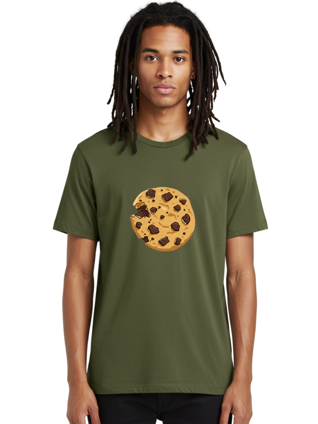 Chocolate-Chip-Cookie-Bite Men'S Graphic Tee, 100% Cotton, Comfortable Casual Summer Wear, Machine Washable, Vintage Camera, Old Camera, Antique Camera, Black Camera, Classic Photography, Photography Equipment, Nostalgic Device, Film Camera, Bam026
