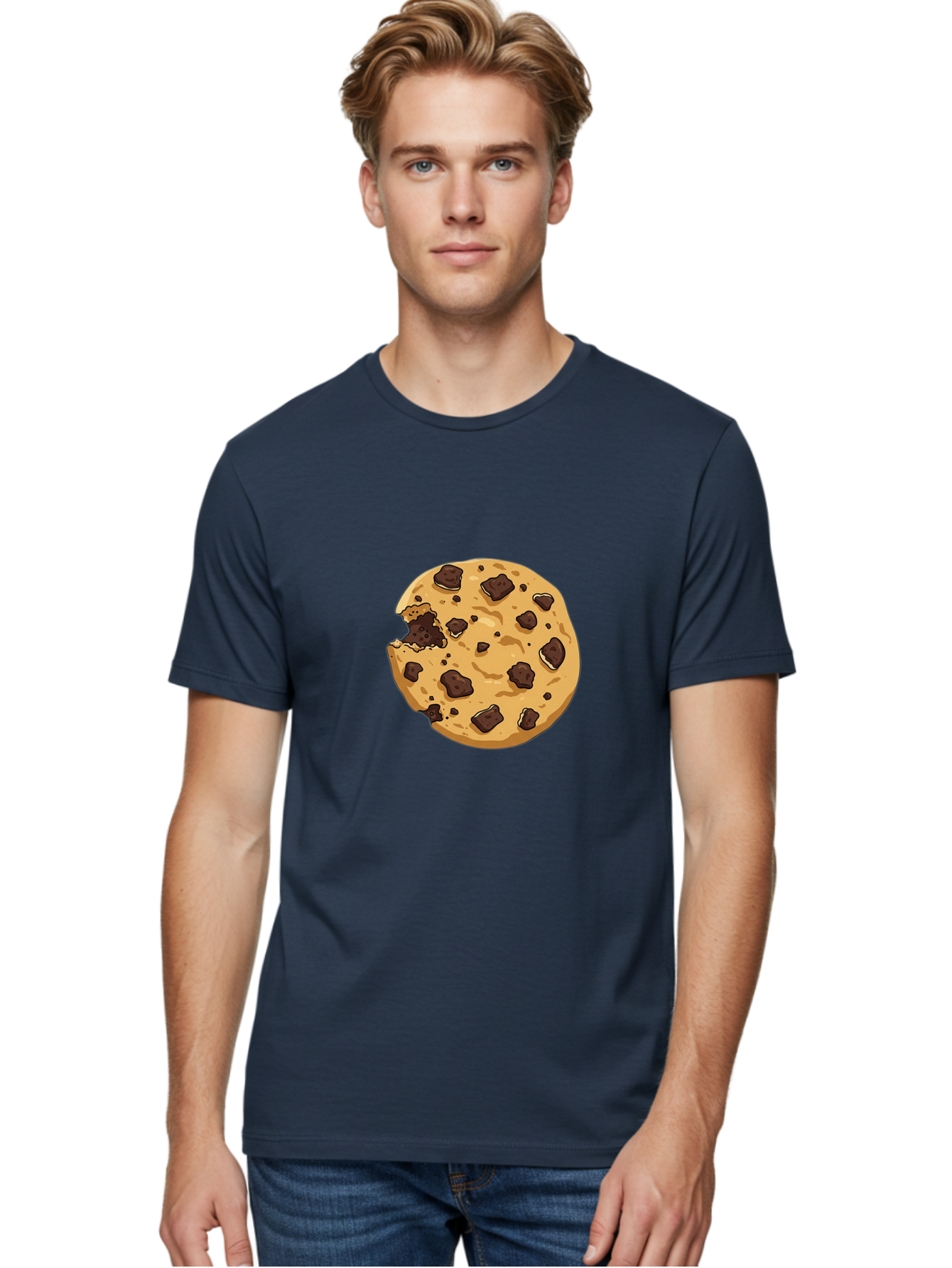 Chocolate-Chip-Cookie-Bite Men'S Graphic Tee, 100% Cotton, Comfortable Casual Summer Wear, Machine Washable, Vintage Camera, Old Camera, Antique Camera, Black Camera, Classic Photography, Photography Equipment, Nostalgic Device, Film Camera, Bam026