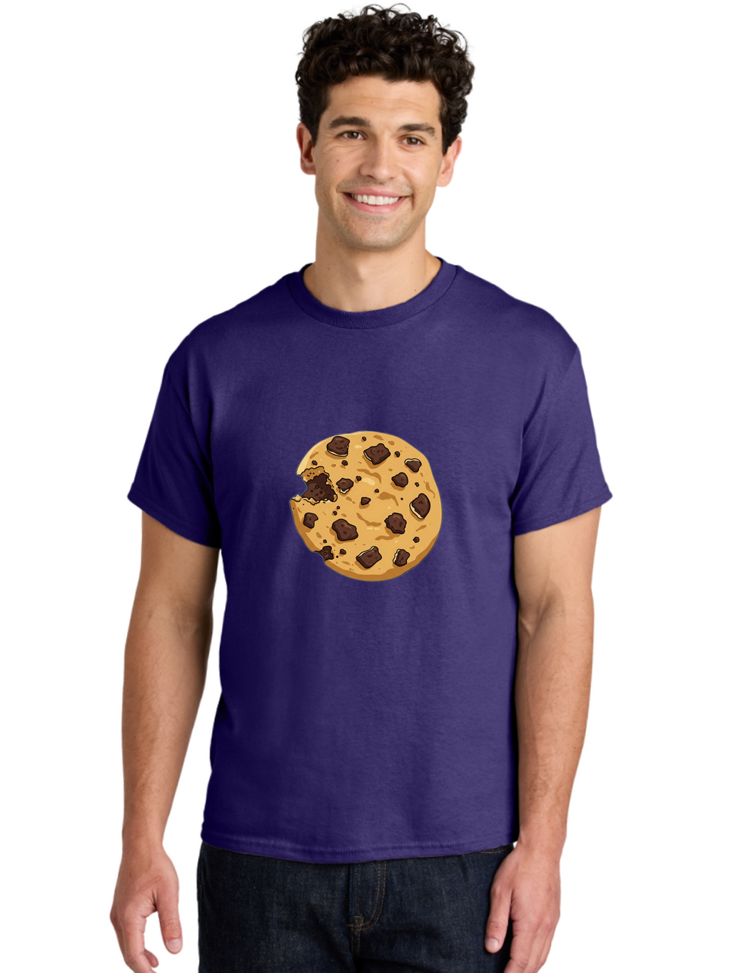 Chocolate-Chip-Cookie-Bite Men'S Graphic Tee, 100% Cotton, Comfortable Casual Summer Wear, Machine Washable, Vintage Camera, Old Camera, Antique Camera, Black Camera, Classic Photography, Photography Equipment, Nostalgic Device, Film Camera, Bam026