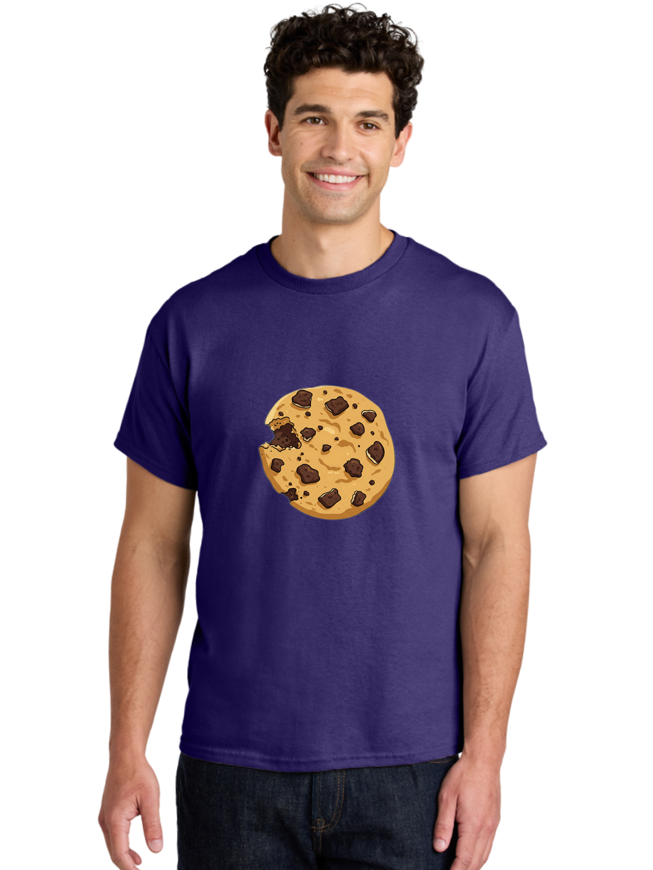 Chocolate-Chip-Cookie-Bite Men'S Graphic Tee, 100% Cotton, Comfortable Casual Summer Wear, Machine Washable, Vintage Camera, Old Camera, Antique Camera, Black Camera, Classic Photography, Photography Equipment, Nostalgic Device, Film Camera, Bam026
