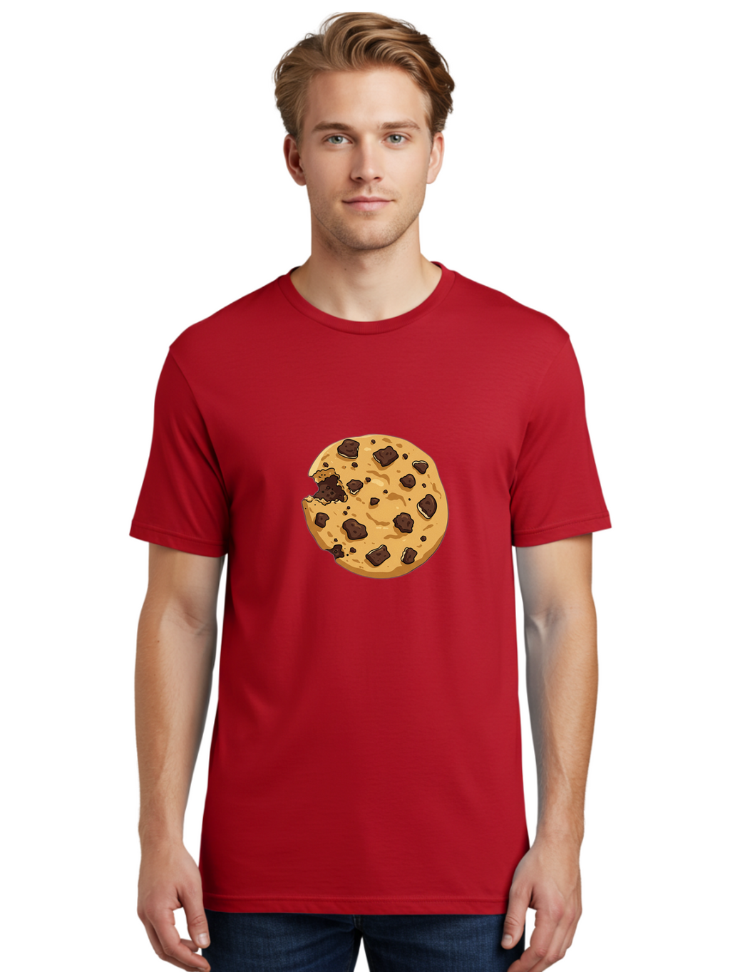 Chocolate-Chip-Cookie-Bite Men'S Graphic Tee, 100% Cotton, Comfortable Casual Summer Wear, Machine Washable, Vintage Camera, Old Camera, Antique Camera, Black Camera, Classic Photography, Photography Equipment, Nostalgic Device, Film Camera, Bam026