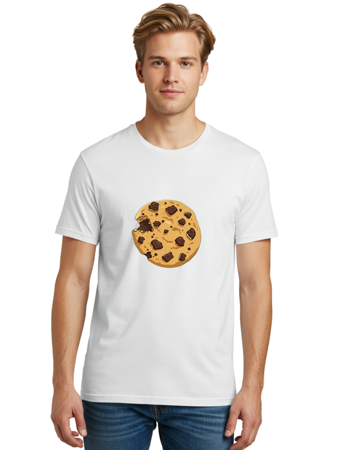 Chocolate-Chip-Cookie-Bite Men'S Graphic Tee, 100% Cotton, Comfortable Casual Summer Wear, Machine Washable, Vintage Camera, Old Camera, Antique Camera, Black Camera, Classic Photography, Photography Equipment, Nostalgic Device, Film Camera, Bam026