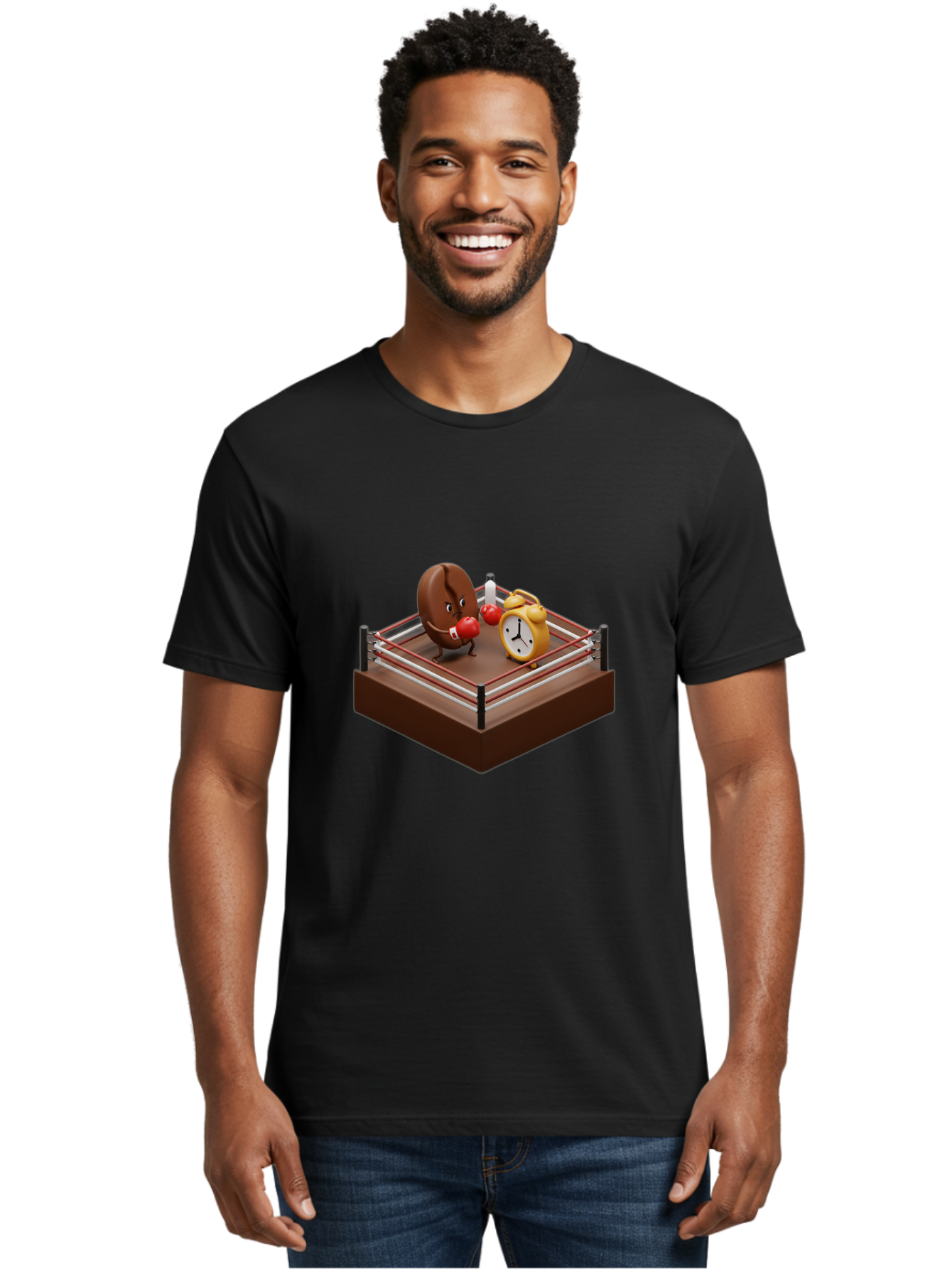 Chocolate-Donut-In-Boxing-Ring Men'S Graphic Tee, 100% Cotton, Comfortable Casual Summer Wear, Machine Washable, Vintage Camera, Old Camera, Antique Camera, Black Camera, Classic Photography, Photography Equipment, Nostalgic Device, Bam029
