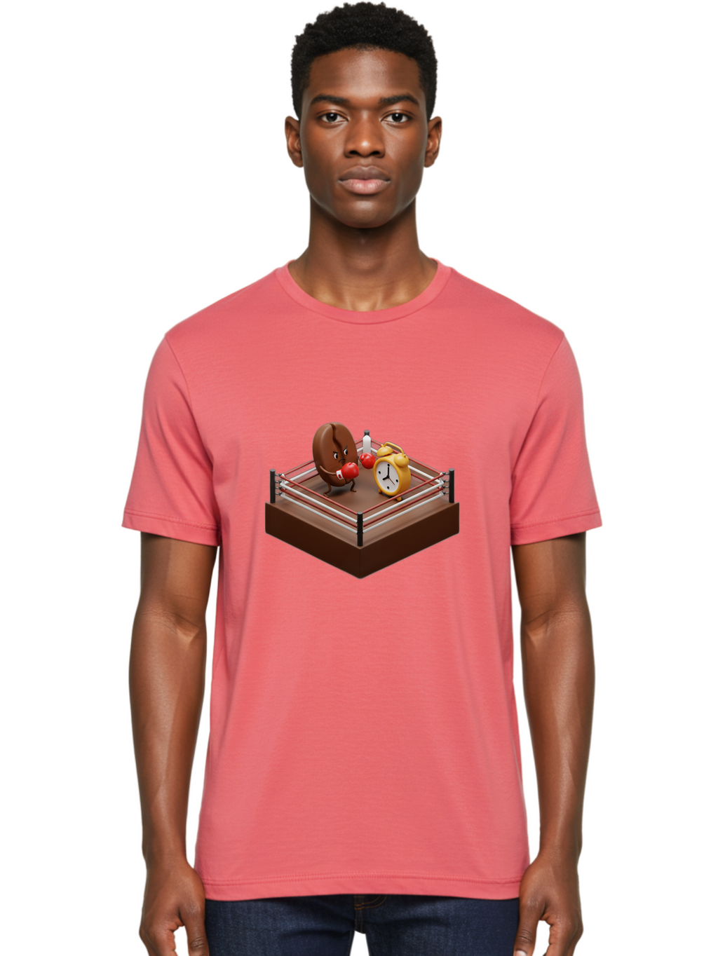 Chocolate-Donut-In-Boxing-Ring Men'S Graphic Tee, 100% Cotton, Comfortable Casual Summer Wear, Machine Washable, Vintage Camera, Old Camera, Antique Camera, Black Camera, Classic Photography, Photography Equipment, Nostalgic Device, Bam029