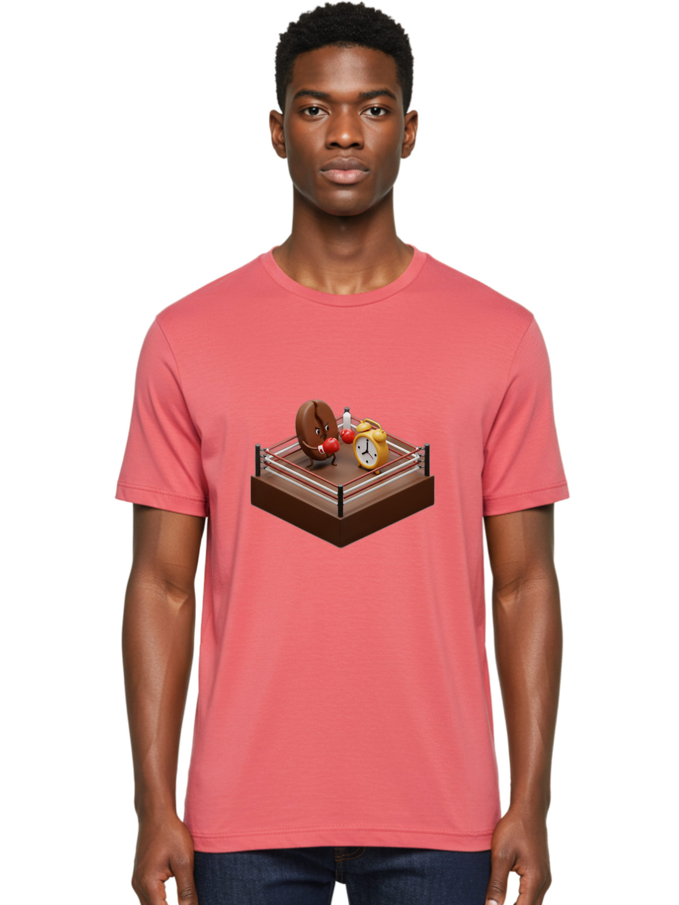 Chocolate-Donut-In-Boxing-Ring Men'S Graphic Tee, 100% Cotton, Comfortable Casual Summer Wear, Machine Washable, Vintage Camera, Old Camera, Antique Camera, Black Camera, Classic Photography, Photography Equipment, Nostalgic Device, Bam029