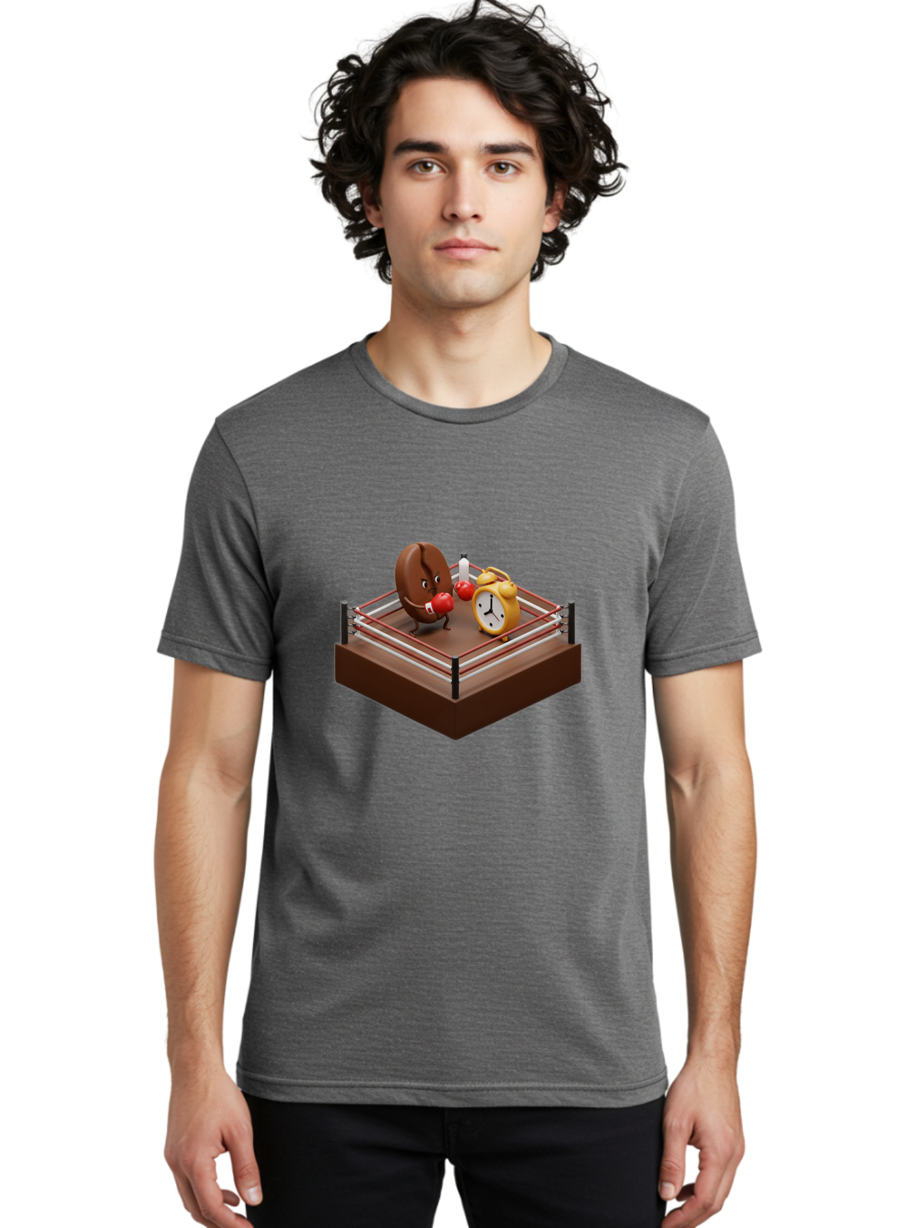 Chocolate-Donut-In-Boxing-Ring Men'S Graphic Tee, 100% Cotton, Comfortable Casual Summer Wear, Machine Washable, Vintage Camera, Old Camera, Antique Camera, Black Camera, Classic Photography, Photography Equipment, Nostalgic Device, Bam029