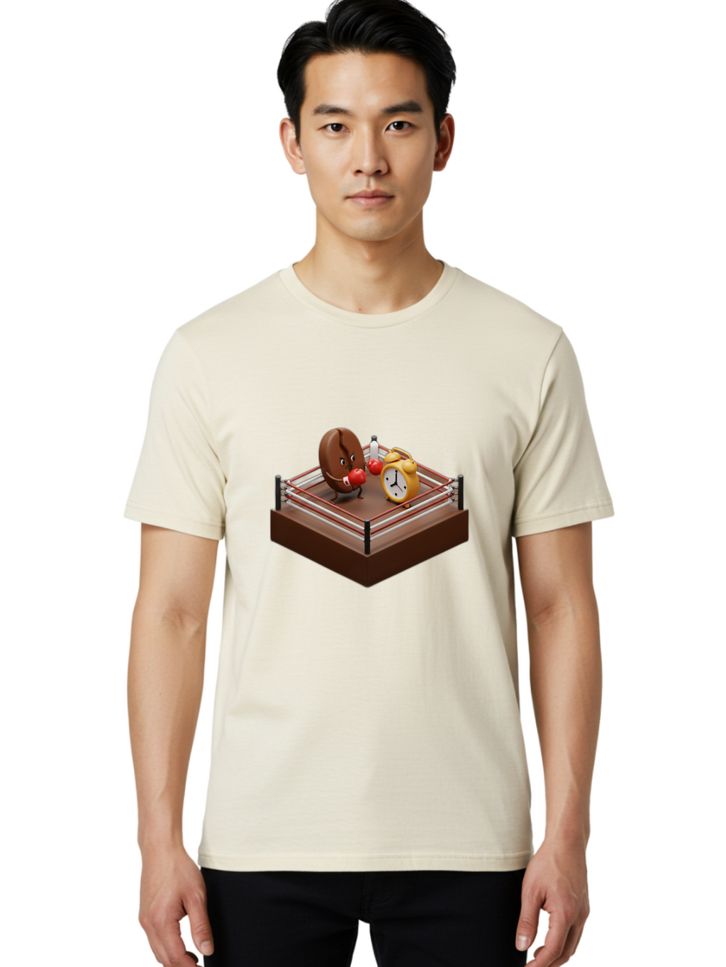Chocolate-Donut-In-Boxing-Ring Men'S Graphic Tee, 100% Cotton, Comfortable Casual Summer Wear, Machine Washable, Vintage Camera, Old Camera, Antique Camera, Black Camera, Classic Photography, Photography Equipment, Nostalgic Device, Bam029