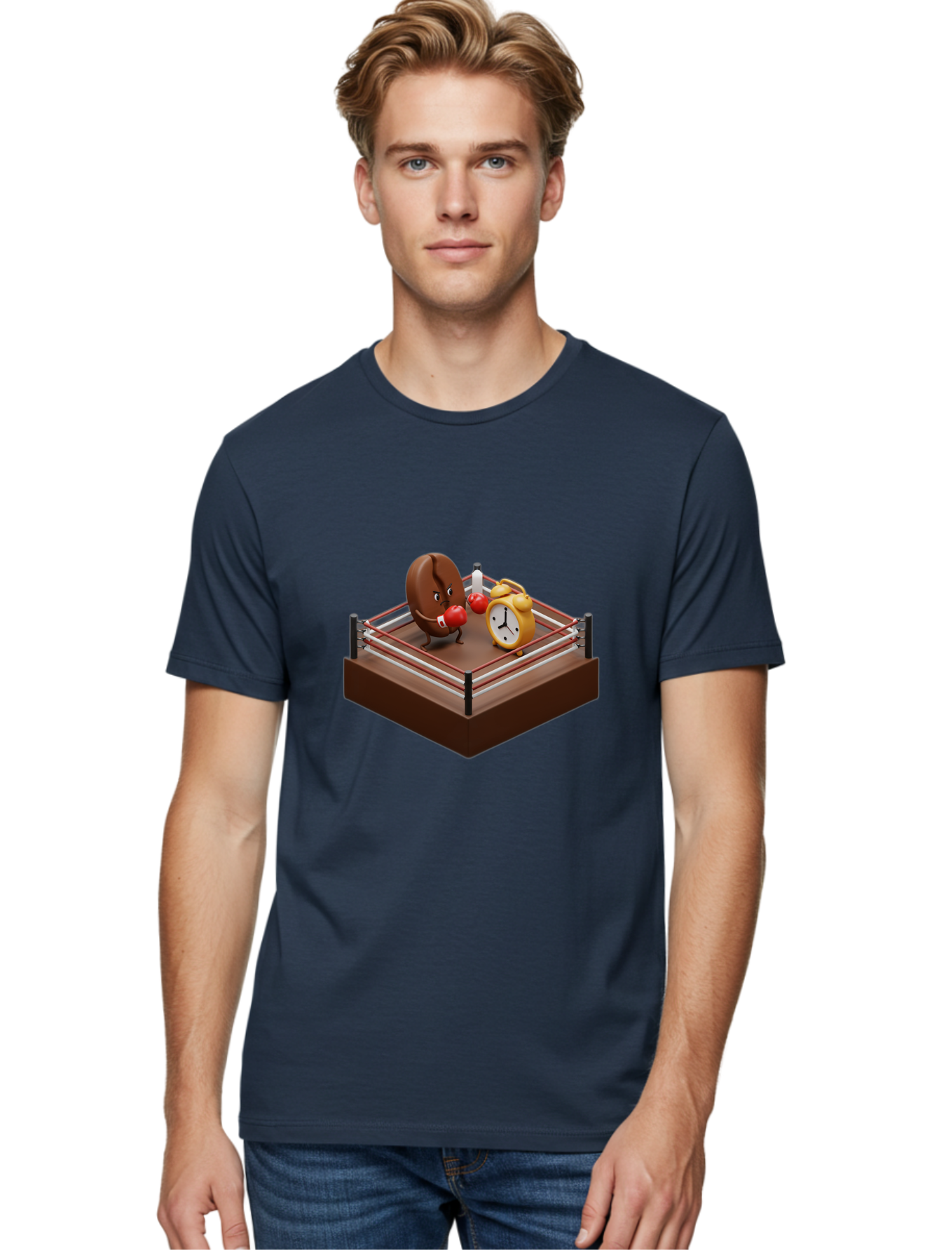 Chocolate-Donut-In-Boxing-Ring Men'S Graphic Tee, 100% Cotton, Comfortable Casual Summer Wear, Machine Washable, Vintage Camera, Old Camera, Antique Camera, Black Camera, Classic Photography, Photography Equipment, Nostalgic Device, Bam029