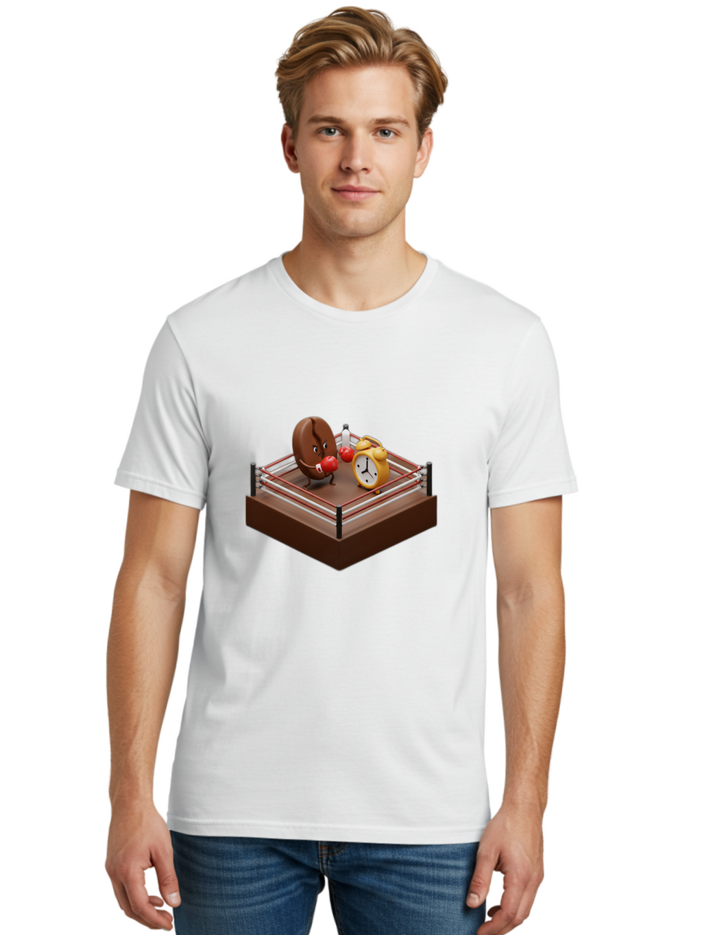 Chocolate-Donut-In-Boxing-Ring Men'S Graphic Tee, 100% Cotton, Comfortable Casual Summer Wear, Machine Washable, Vintage Camera, Old Camera, Antique Camera, Black Camera, Classic Photography, Photography Equipment, Nostalgic Device, Bam029