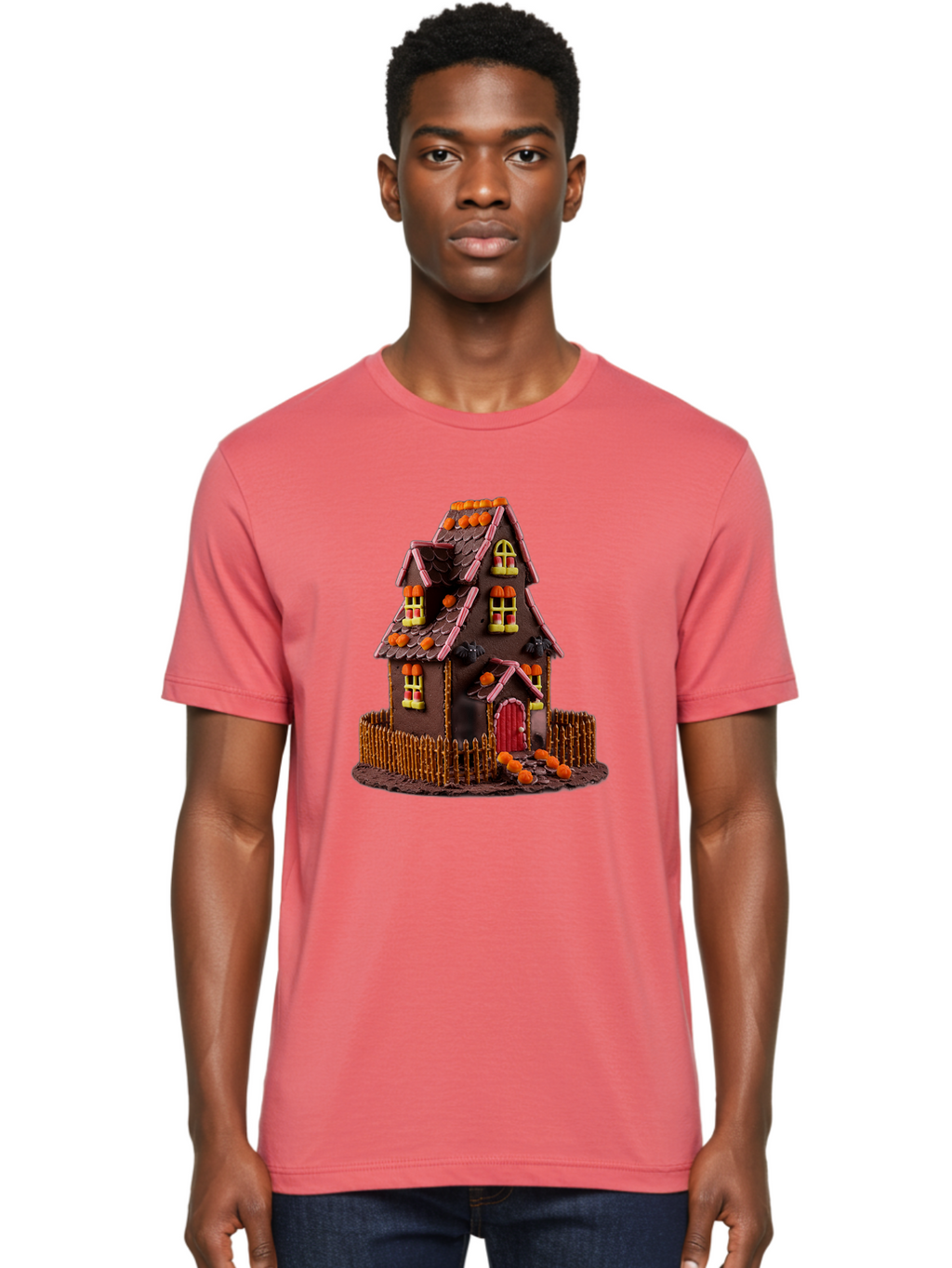 Chocolate-Gingerbread-House Men'S Graphic Tee, 100% Cotton, Comfortable Casual Summer Wear, Machine Washable, Vintage Camera, Old Camera, Antique Camera, Black Camera, Classic Photography, Photography Equipment, Nostalgic Device, Film Camera, Bam030