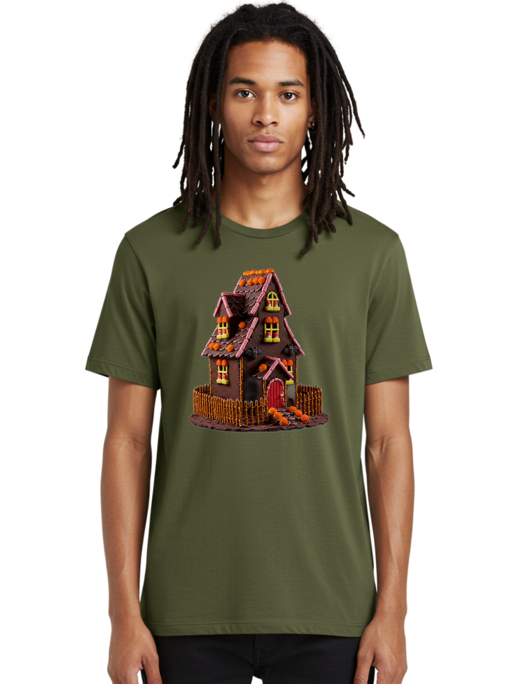Chocolate-Gingerbread-House Men'S Graphic Tee, 100% Cotton, Comfortable Casual Summer Wear, Machine Washable, Vintage Camera, Old Camera, Antique Camera, Black Camera, Classic Photography, Photography Equipment, Nostalgic Device, Film Camera, Bam030