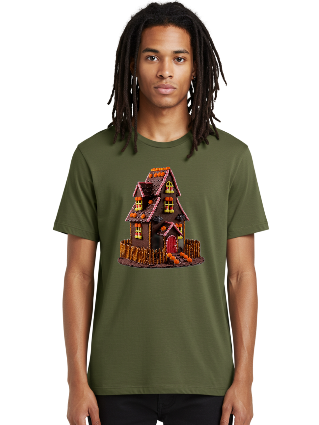Chocolate-Gingerbread-House Men'S Graphic Tee, 100% Cotton, Comfortable Casual Summer Wear, Machine Washable, Vintage Camera, Old Camera, Antique Camera, Black Camera, Classic Photography, Photography Equipment, Nostalgic Device, Film Camera, Bam030
