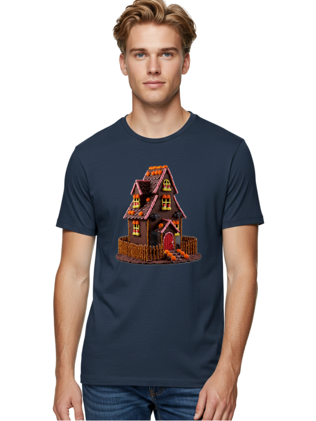 Chocolate-Gingerbread-House Men'S Graphic Tee, 100% Cotton, Comfortable Casual Summer Wear, Machine Washable, Vintage Camera, Old Camera, Antique Camera, Black Camera, Classic Photography, Photography Equipment, Nostalgic Device, Film Camera, Bam030