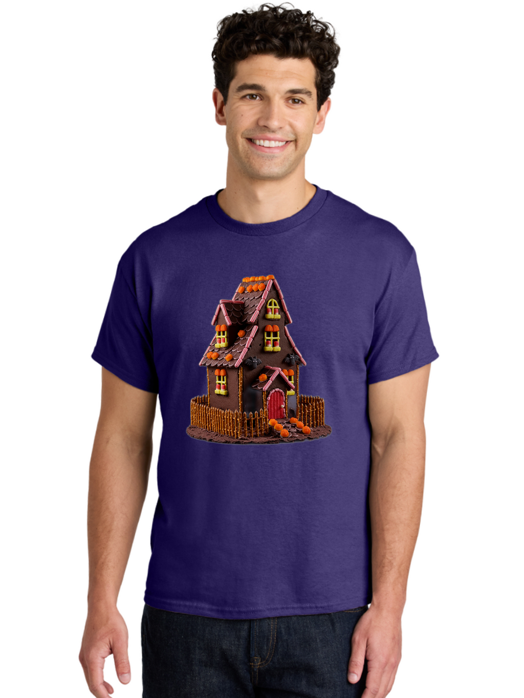 Chocolate-Gingerbread-House Men'S Graphic Tee, 100% Cotton, Comfortable Casual Summer Wear, Machine Washable, Vintage Camera, Old Camera, Antique Camera, Black Camera, Classic Photography, Photography Equipment, Nostalgic Device, Film Camera, Bam030