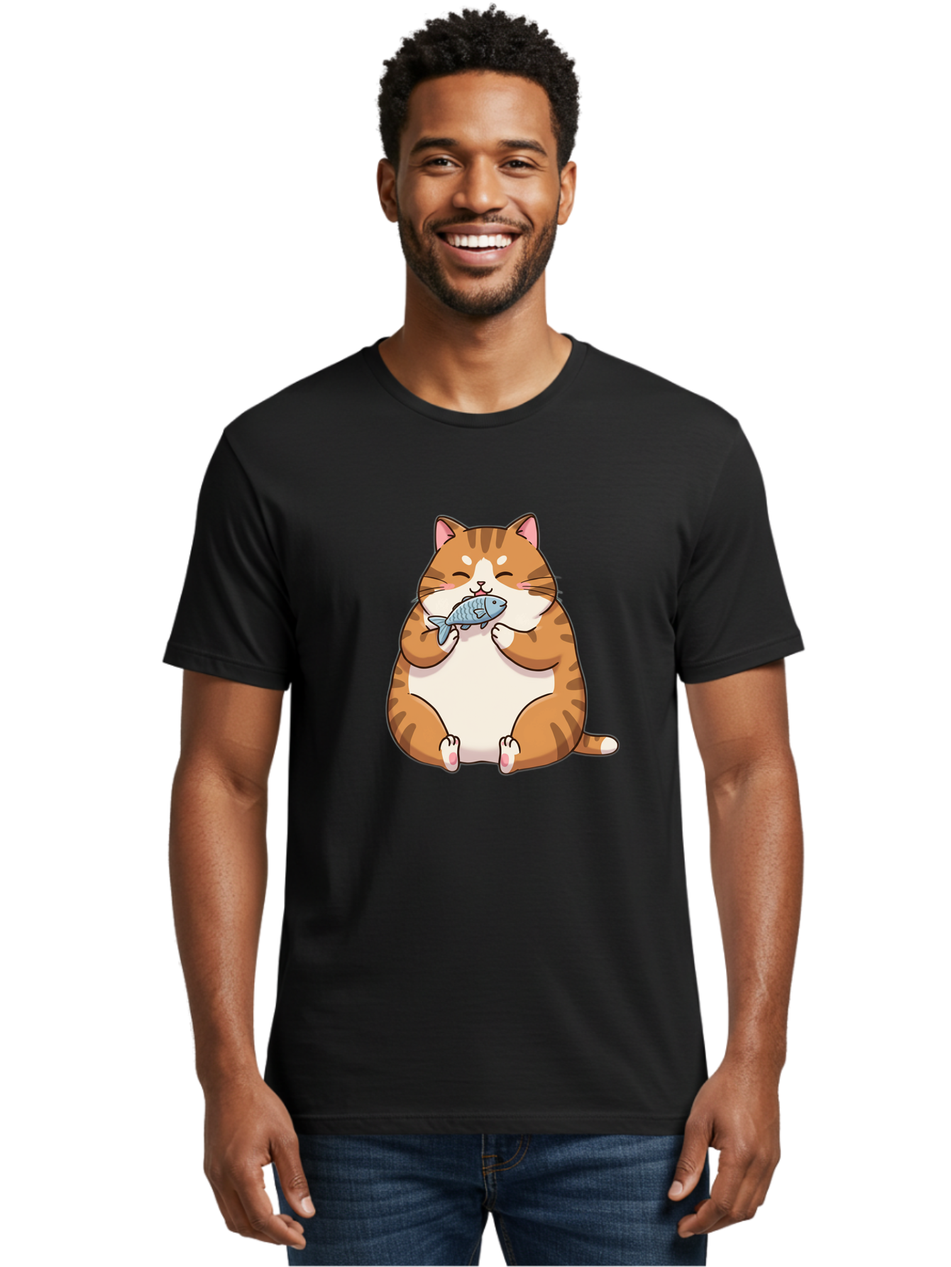 Chubby-Cat-Eating-Fish Men'S Graphic Tee, 100% Cotton, Comfortable Casual Summer Wear, Machine Washable, Vintage Camera, Old Camera, Antique Camera, Black Camera, Classic Photography, Photography Equipment, Nostalgic Device, Film Camera, Bam034