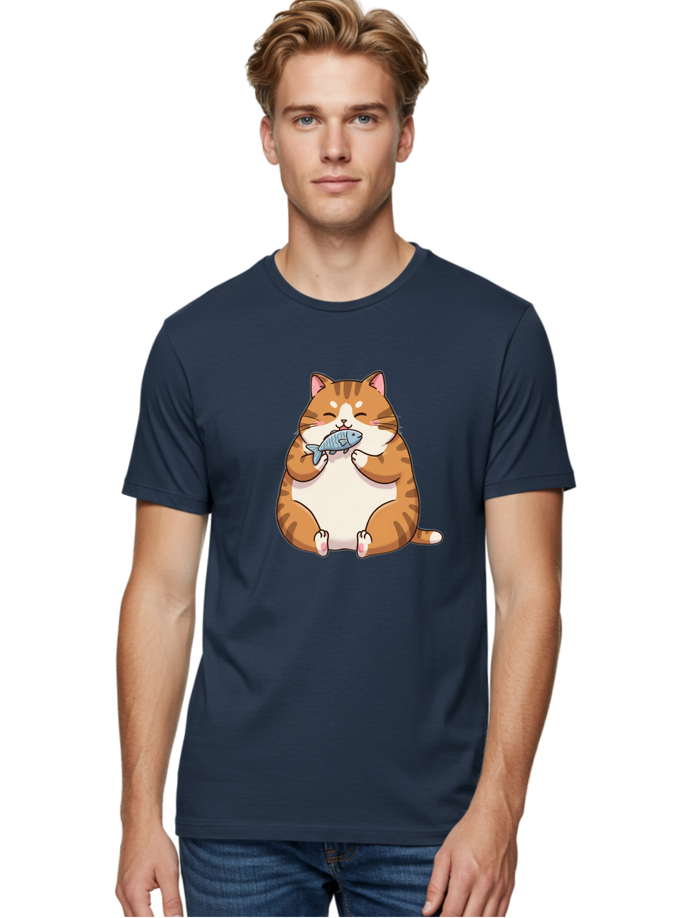 Chubby-Cat-Eating-Fish Men'S Graphic Tee, 100% Cotton, Comfortable Casual Summer Wear, Machine Washable, Vintage Camera, Old Camera, Antique Camera, Black Camera, Classic Photography, Photography Equipment, Nostalgic Device, Film Camera, Bam034