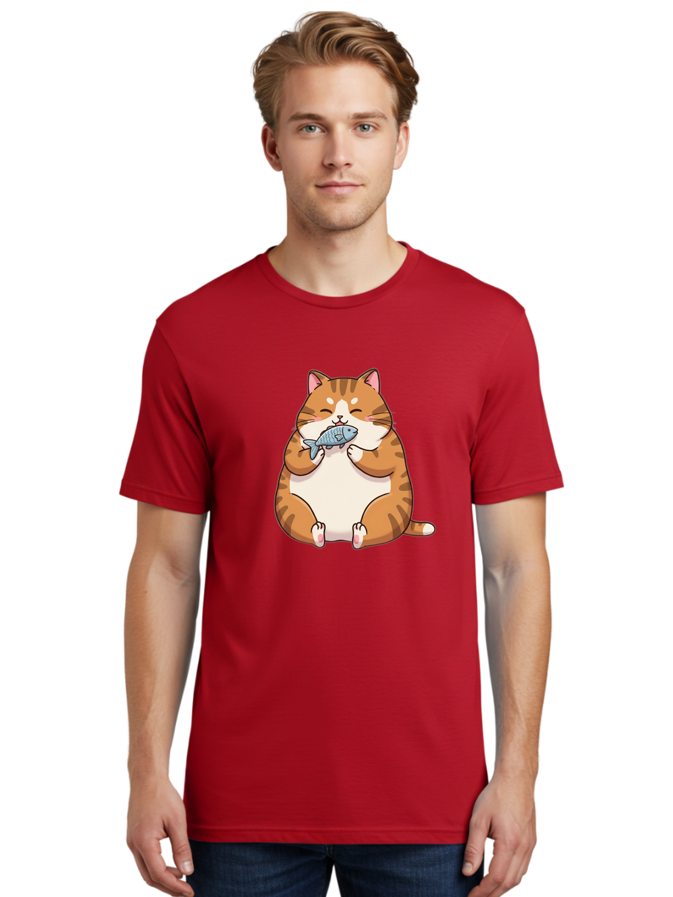 Chubby-Cat-Eating-Fish Men'S Graphic Tee, 100% Cotton, Comfortable Casual Summer Wear, Machine Washable, Vintage Camera, Old Camera, Antique Camera, Black Camera, Classic Photography, Photography Equipment, Nostalgic Device, Film Camera, Bam034