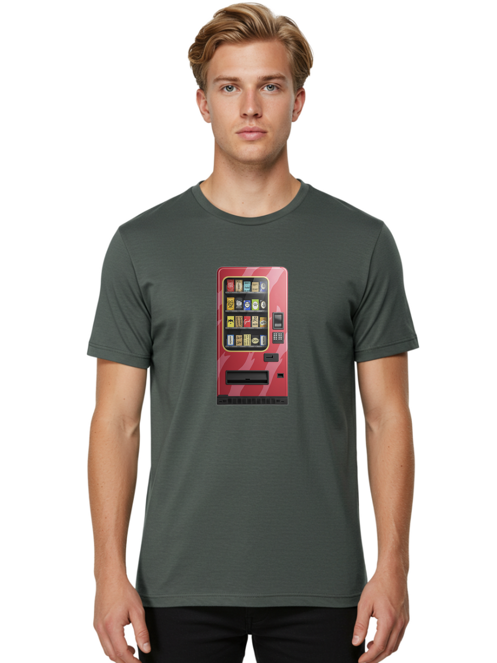 Cigarette-Vending-Machine Men'S Graphic Tee, 100% Cotton, Comfortable Casual Summer Wear, Machine Washable, Vintage Camera, Old Camera, Antique Camera, Black Camera, Classic Photography, Photography Equipment, Nostalgic Device, Film Camera, Bam035
