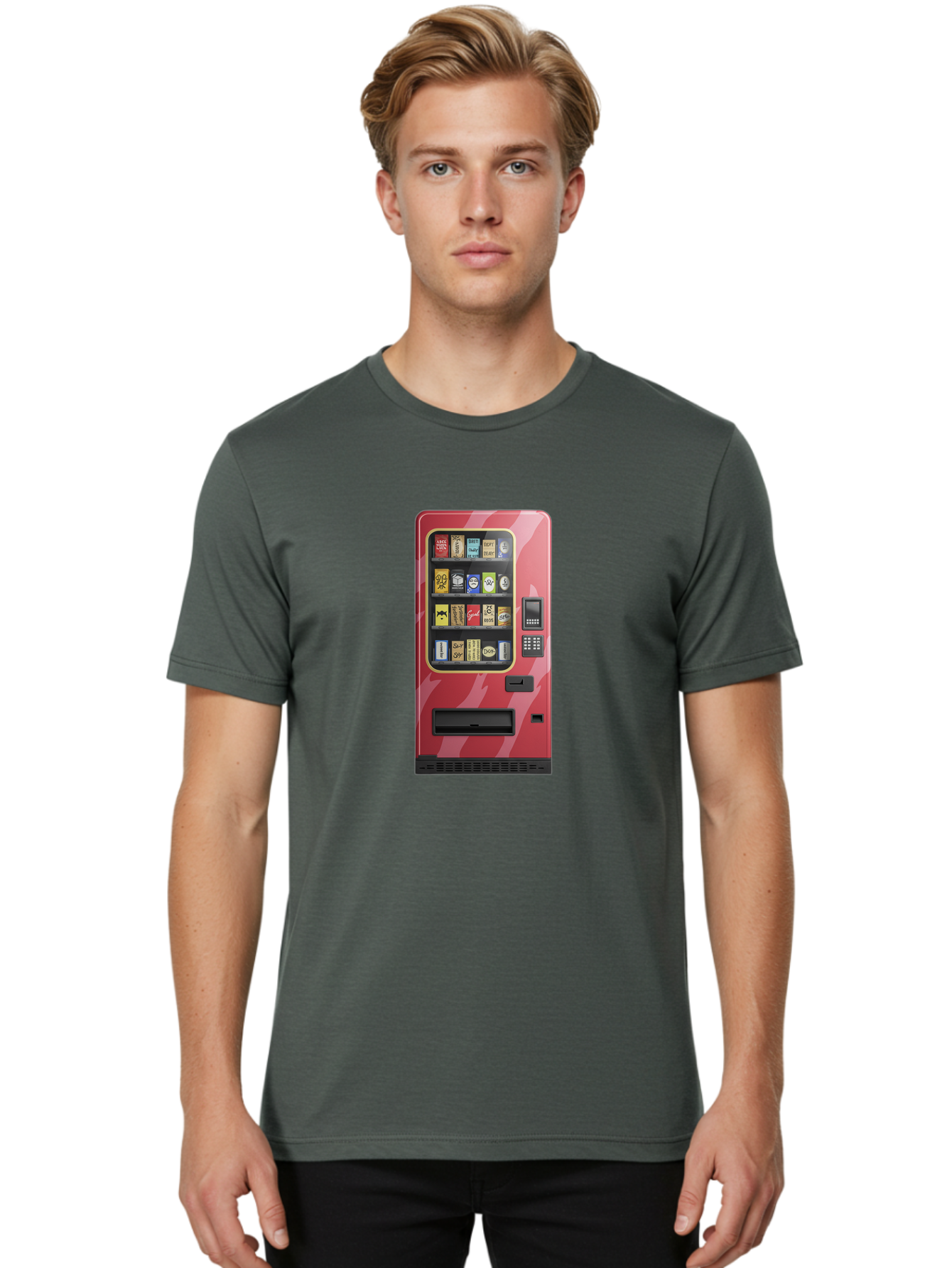 Cigarette-Vending-Machine Men'S Graphic Tee, 100% Cotton, Comfortable Casual Summer Wear, Machine Washable, Vintage Camera, Old Camera, Antique Camera, Black Camera, Classic Photography, Photography Equipment, Nostalgic Device, Film Camera, Bam035