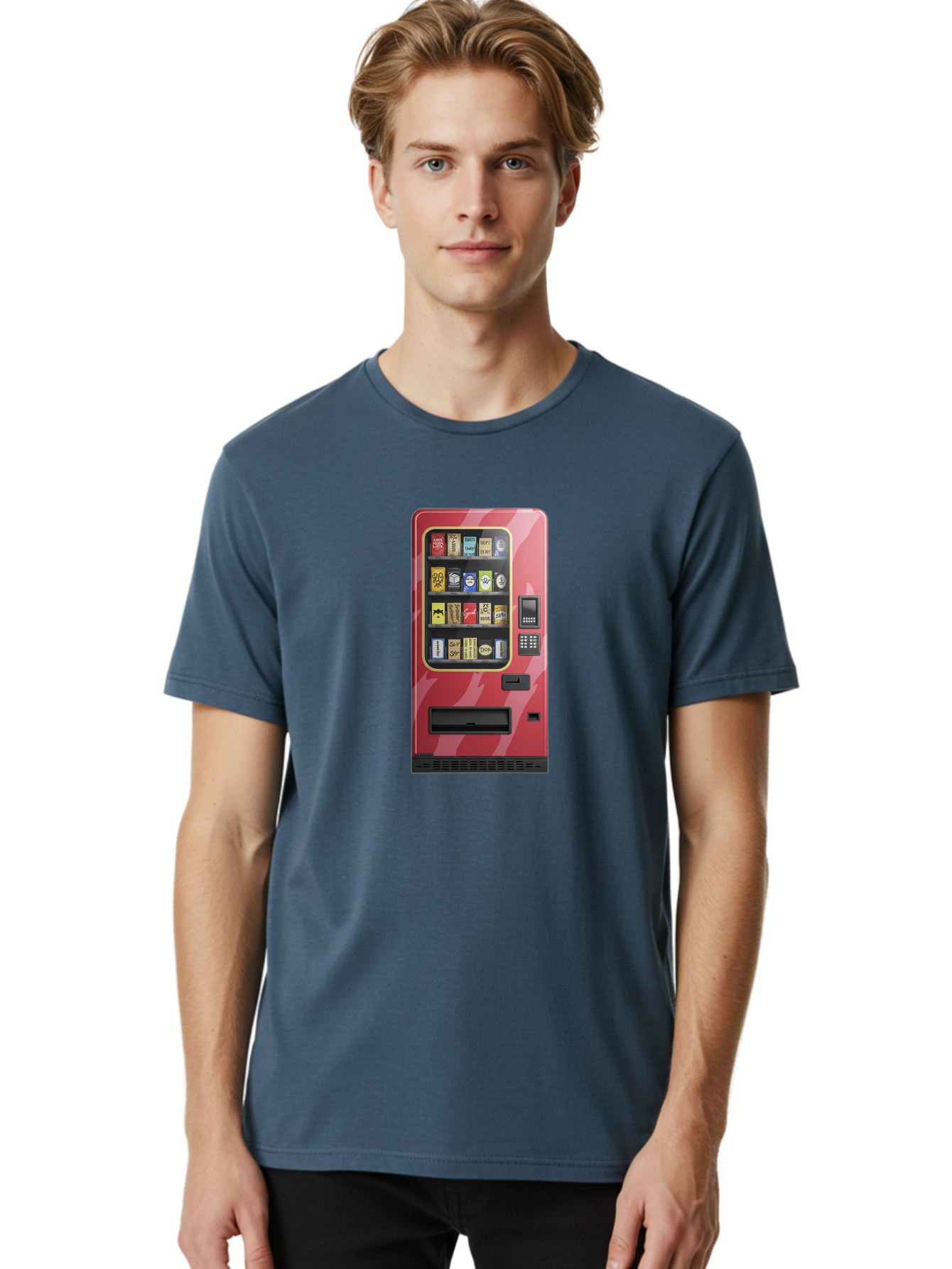 Cigarette-Vending-Machine Men'S Graphic Tee, 100% Cotton, Comfortable Casual Summer Wear, Machine Washable, Vintage Camera, Old Camera, Antique Camera, Black Camera, Classic Photography, Photography Equipment, Nostalgic Device, Film Camera, Bam035