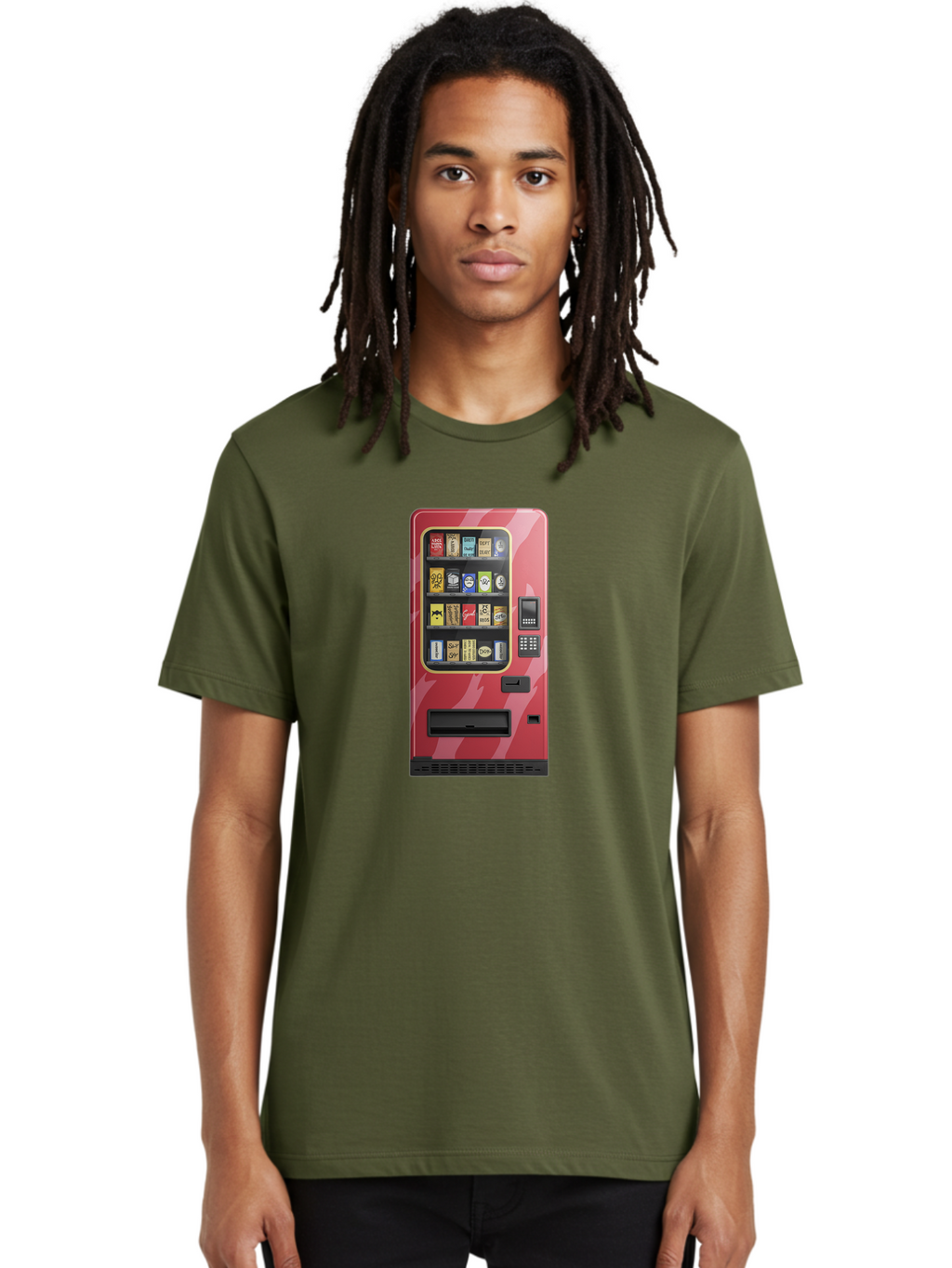 Cigarette-Vending-Machine Men'S Graphic Tee, 100% Cotton, Comfortable Casual Summer Wear, Machine Washable, Vintage Camera, Old Camera, Antique Camera, Black Camera, Classic Photography, Photography Equipment, Nostalgic Device, Film Camera, Bam035