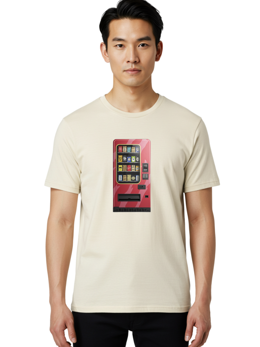 Cigarette-Vending-Machine Men'S Graphic Tee, 100% Cotton, Comfortable Casual Summer Wear, Machine Washable, Vintage Camera, Old Camera, Antique Camera, Black Camera, Classic Photography, Photography Equipment, Nostalgic Device, Film Camera, Bam035