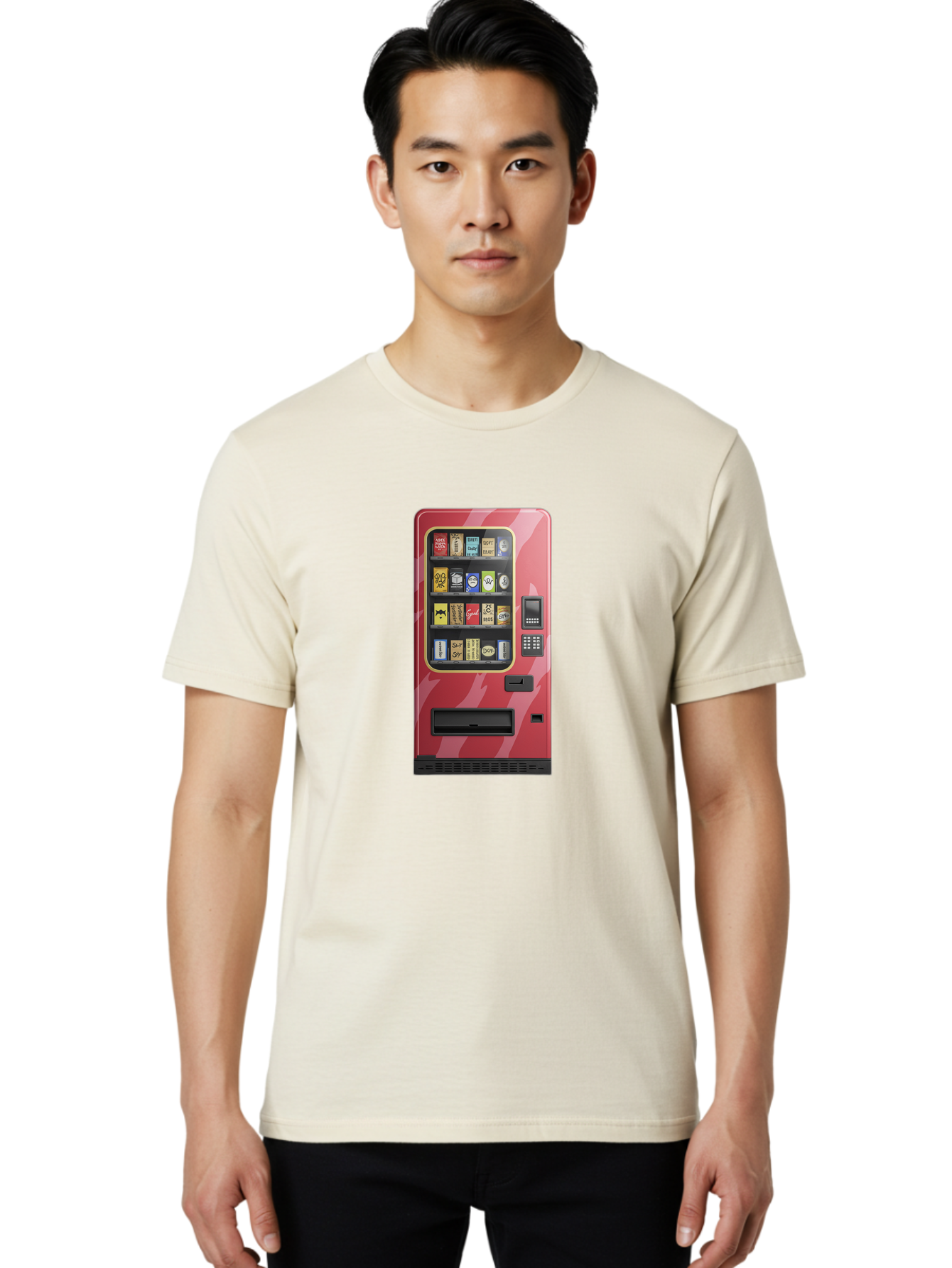 Cigarette-Vending-Machine Men'S Graphic Tee, 100% Cotton, Comfortable Casual Summer Wear, Machine Washable, Vintage Camera, Old Camera, Antique Camera, Black Camera, Classic Photography, Photography Equipment, Nostalgic Device, Film Camera, Bam035