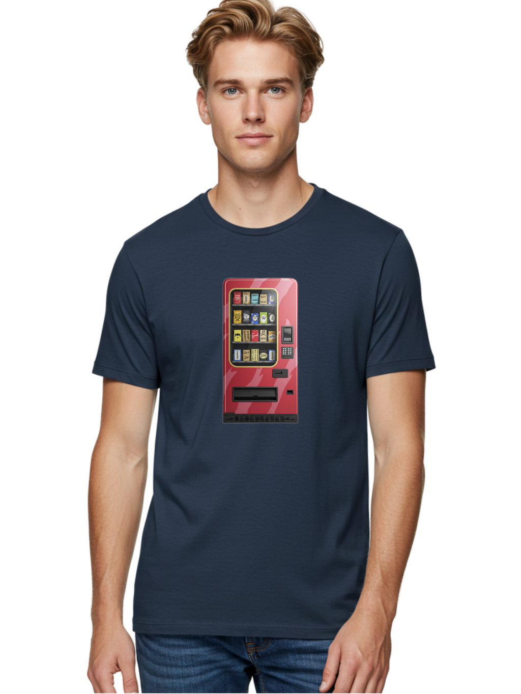 Cigarette-Vending-Machine Men'S Graphic Tee, 100% Cotton, Comfortable Casual Summer Wear, Machine Washable, Vintage Camera, Old Camera, Antique Camera, Black Camera, Classic Photography, Photography Equipment, Nostalgic Device, Film Camera, Bam035