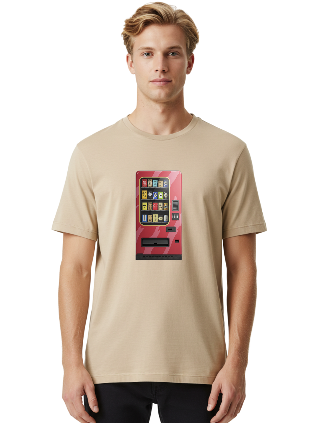 Cigarette-Vending-Machine Men'S Graphic Tee, 100% Cotton, Comfortable Casual Summer Wear, Machine Washable, Vintage Camera, Old Camera, Antique Camera, Black Camera, Classic Photography, Photography Equipment, Nostalgic Device, Film Camera, Bam035