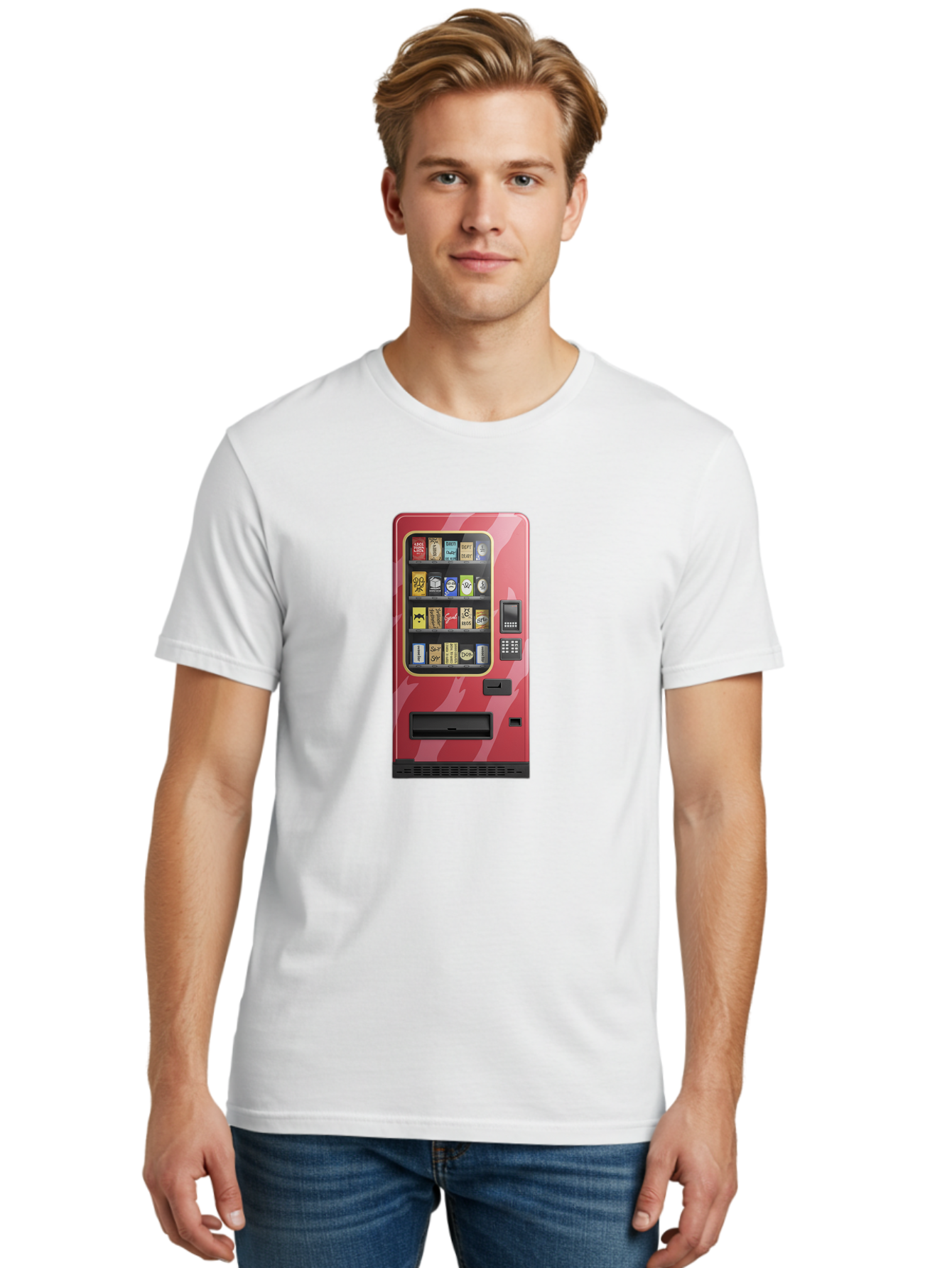 Cigarette-Vending-Machine Men'S Graphic Tee, 100% Cotton, Comfortable Casual Summer Wear, Machine Washable, Vintage Camera, Old Camera, Antique Camera, Black Camera, Classic Photography, Photography Equipment, Nostalgic Device, Film Camera, Bam035