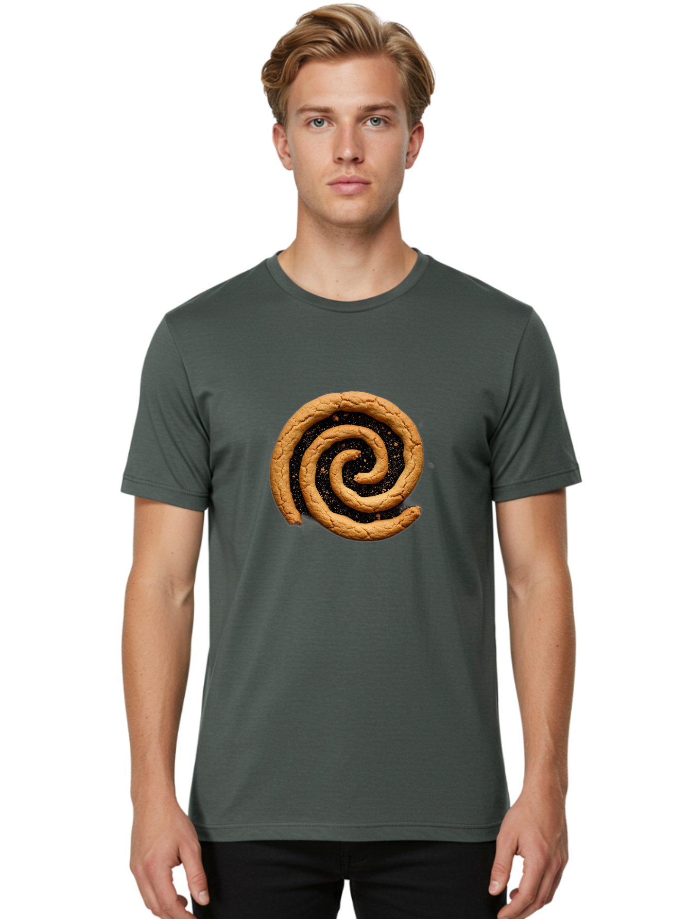 Cinnamon-Swirl-Pastry Men'S Graphic Tee, 100% Cotton, Comfortable Casual Summer Wear, Machine Washable, Vintage Camera, Old Camera, Antique Camera, Black Camera, Classic Photography, Photography Equipment, Nostalgic Device, Film Camera, Bam036