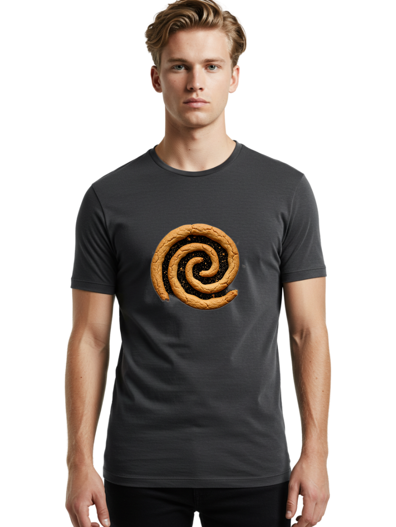 Cinnamon-Swirl-Pastry Men'S Graphic Tee, 100% Cotton, Comfortable Casual Summer Wear, Machine Washable, Vintage Camera, Old Camera, Antique Camera, Black Camera, Classic Photography, Photography Equipment, Nostalgic Device, Film Camera, Bam036