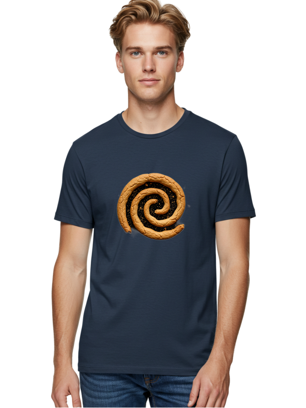 Cinnamon-Swirl-Pastry Men'S Graphic Tee, 100% Cotton, Comfortable Casual Summer Wear, Machine Washable, Vintage Camera, Old Camera, Antique Camera, Black Camera, Classic Photography, Photography Equipment, Nostalgic Device, Film Camera, Bam036