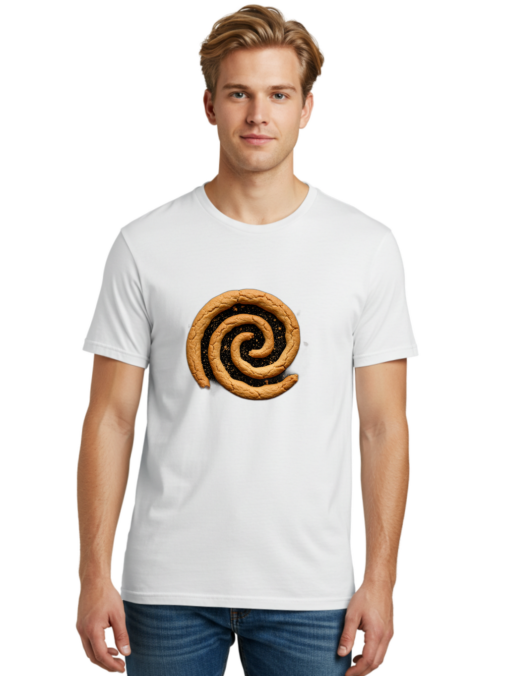 Cinnamon-Swirl-Pastry Men'S Graphic Tee, 100% Cotton, Comfortable Casual Summer Wear, Machine Washable, Vintage Camera, Old Camera, Antique Camera, Black Camera, Classic Photography, Photography Equipment, Nostalgic Device, Film Camera, Bam036