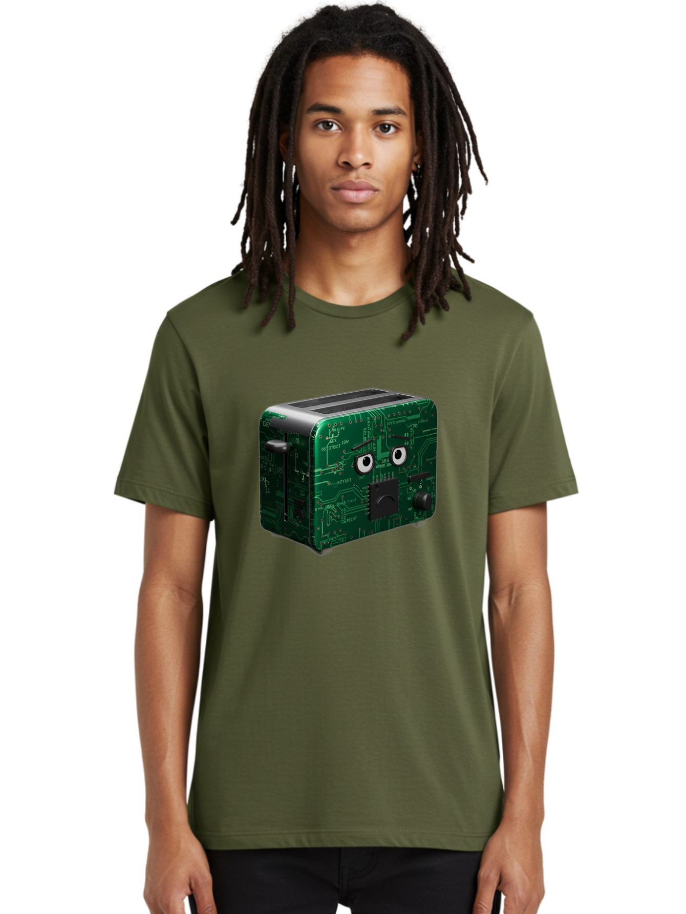 Circuit-Board-Toaster Men'S Graphic Tee, 100% Cotton, Comfortable Casual Summer Wear, Machine Washable, Vintage Camera, Old Camera, Antique Camera, Black Camera, Classic Photography, Photography Equipment, Nostalgic Device, Film Camera, Bam038