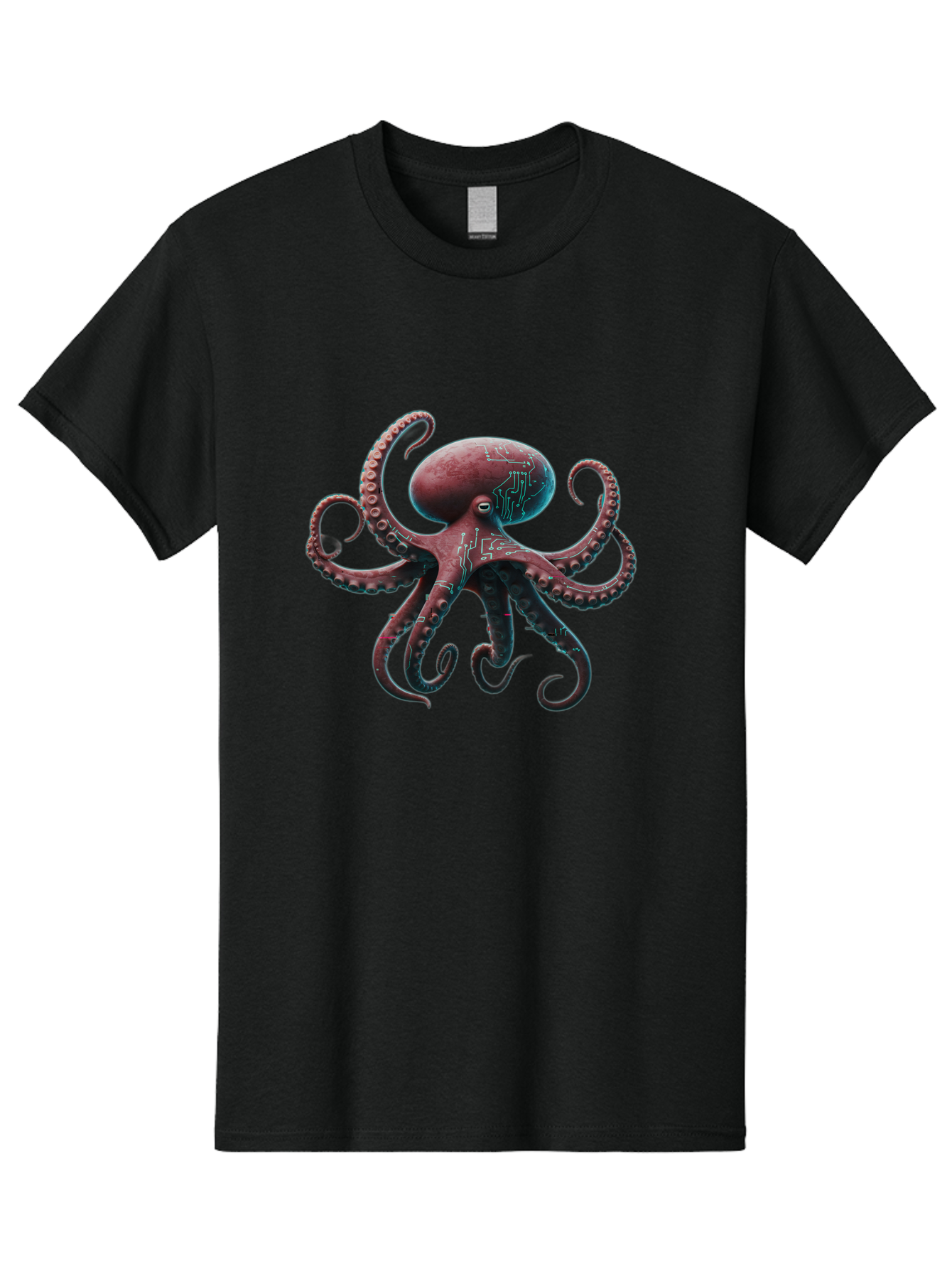Circuit-Octopus Men'S Graphic Tee, 100% Cotton, Comfortable Casual Summer Wear, Machine Washable, Vintage Camera, Old Camera, Antique Camera, Black Camera, Classic Photography, Photography Equipment, Nostalgic Device, Film Camera, Camera Art Bam040