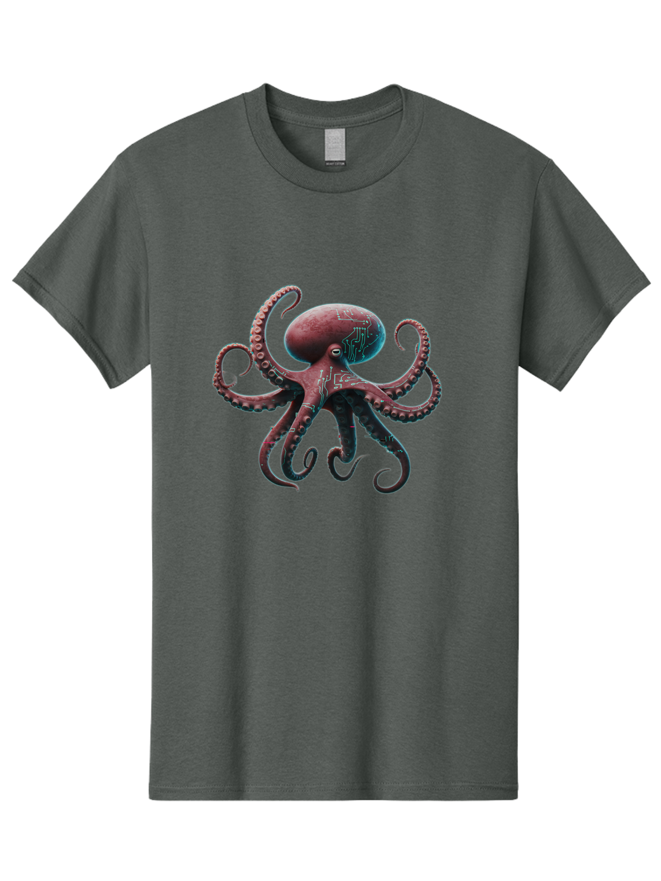 Circuit-Octopus Men'S Graphic Tee, 100% Cotton, Comfortable Casual Summer Wear, Machine Washable, Vintage Camera, Old Camera, Antique Camera, Black Camera, Classic Photography, Photography Equipment, Nostalgic Device, Film Camera, Camera Art Bam040