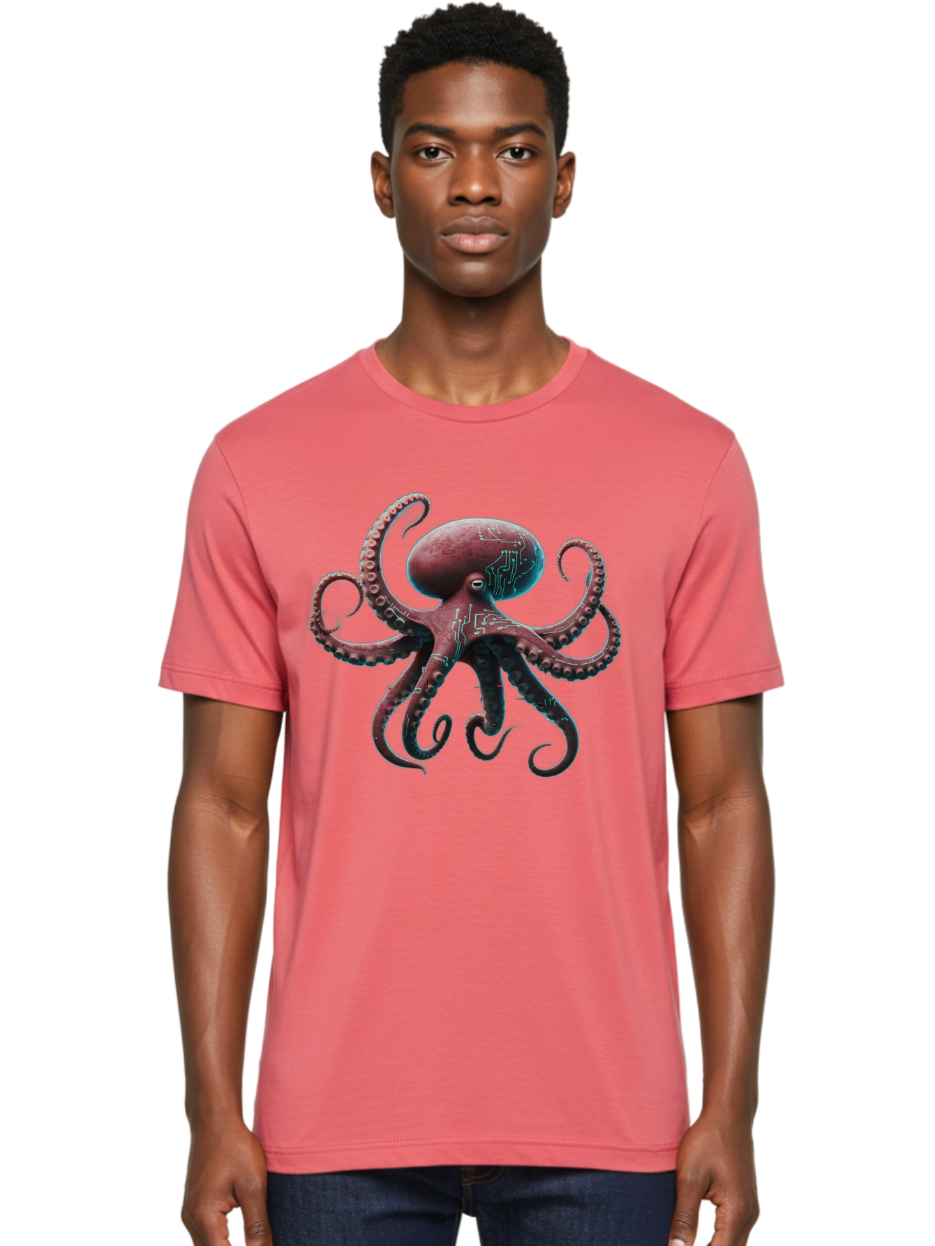 Circuit-Octopus Men'S Graphic Tee, 100% Cotton, Comfortable Casual Summer Wear, Machine Washable, Vintage Camera, Old Camera, Antique Camera, Black Camera, Classic Photography, Photography Equipment, Nostalgic Device, Film Camera, Camera Art Bam040