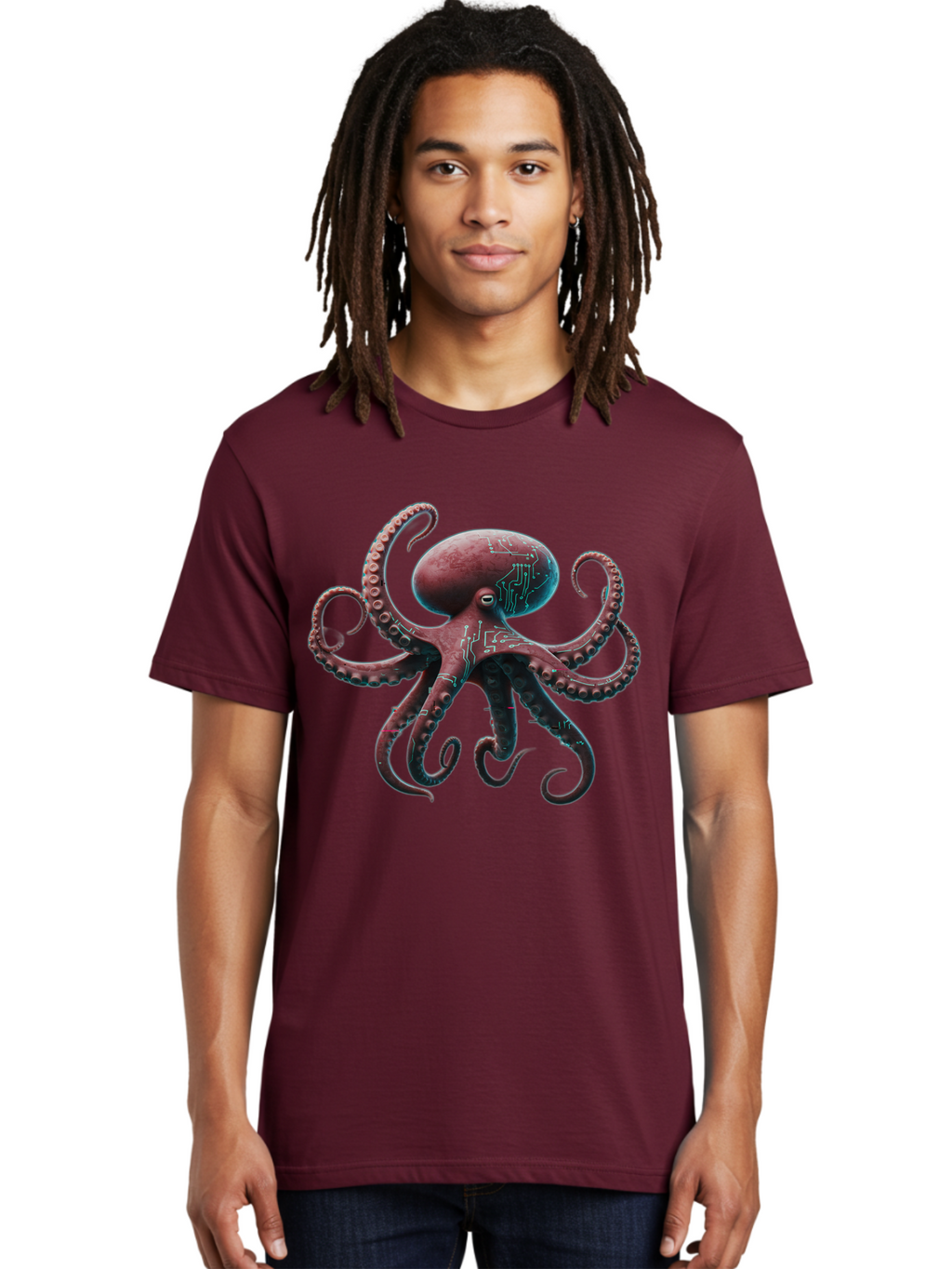 Circuit-Octopus Men'S Graphic Tee, 100% Cotton, Comfortable Casual Summer Wear, Machine Washable, Vintage Camera, Old Camera, Antique Camera, Black Camera, Classic Photography, Photography Equipment, Nostalgic Device, Film Camera, Camera Art Bam040