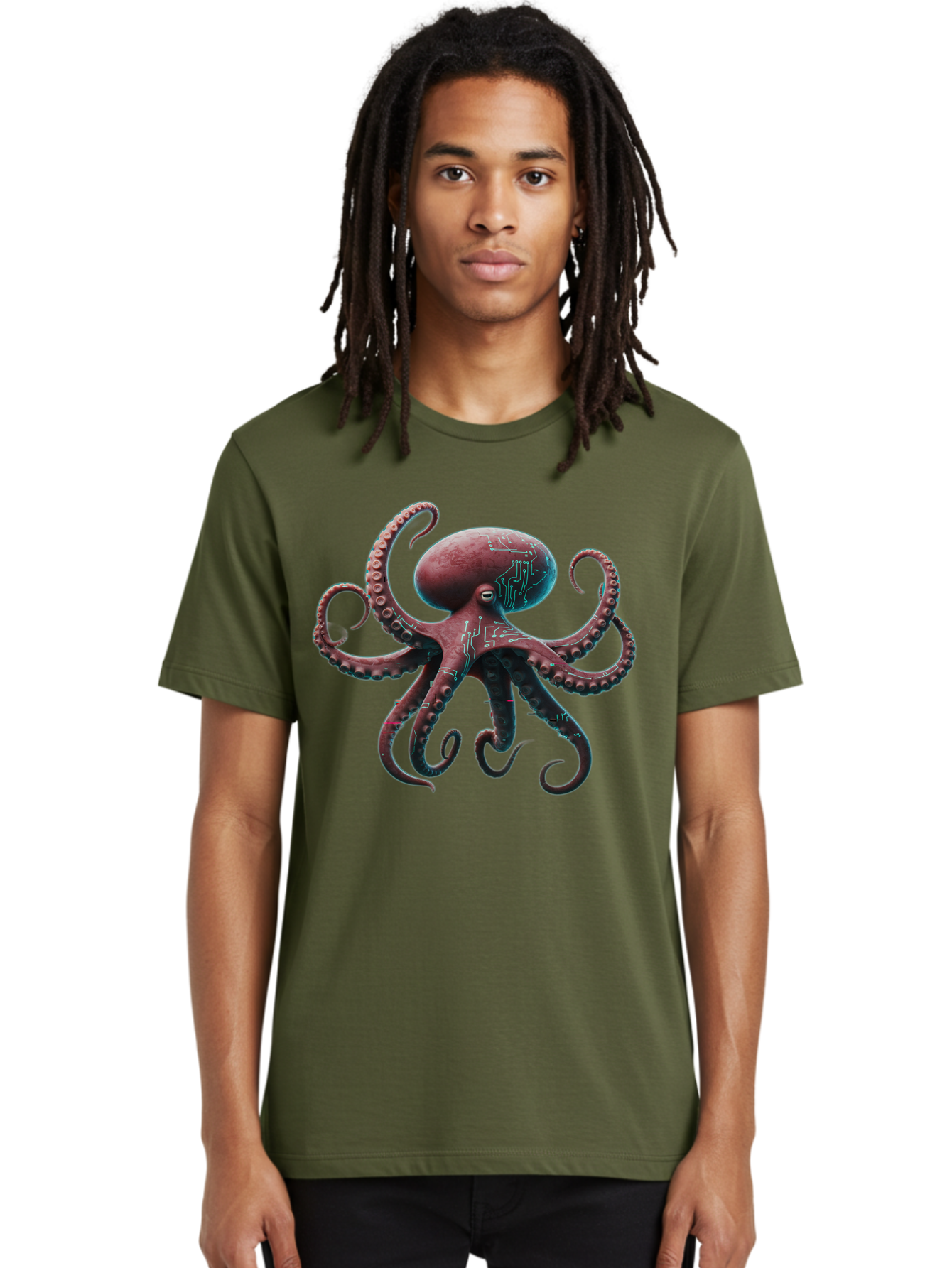 Circuit-Octopus Men'S Graphic Tee, 100% Cotton, Comfortable Casual Summer Wear, Machine Washable, Vintage Camera, Old Camera, Antique Camera, Black Camera, Classic Photography, Photography Equipment, Nostalgic Device, Film Camera, Camera Art Bam040