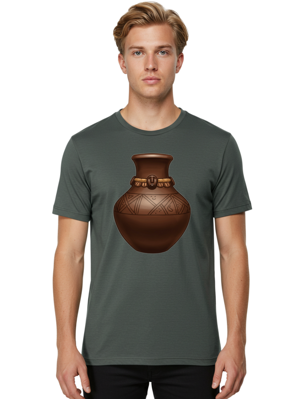 Clay-Pot-1 Men'S Graphic Tee, 100% Cotton, Comfortable Casual Summer Wear, Machine Washable, Vintage Camera, Old Camera, Antique Camera, Black Camera, Classic Photography, Photography Equipment, Nostalgic Device, Film Camera, Camera Art Bam043
