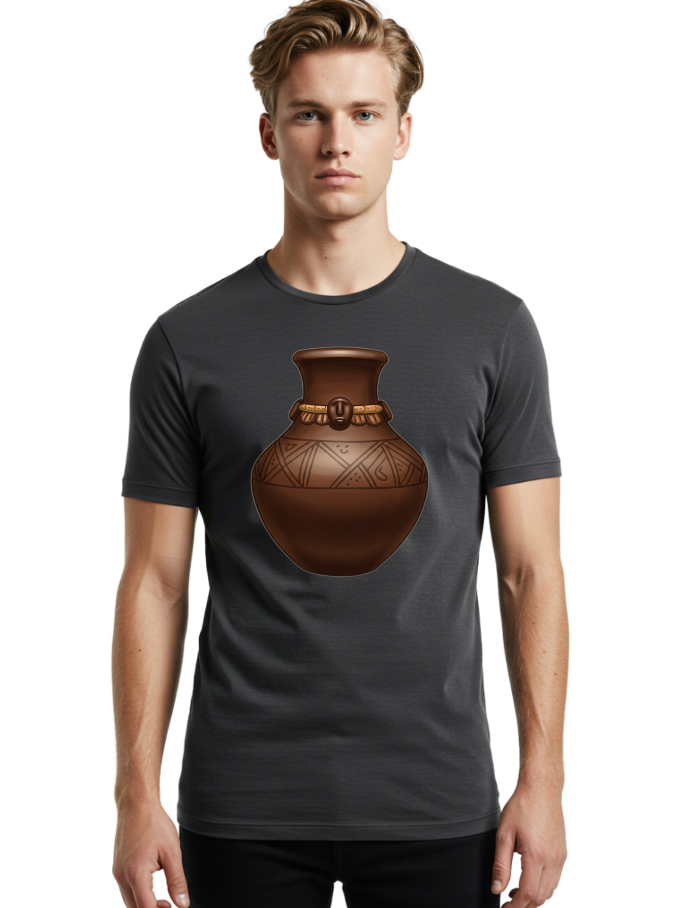 Clay-Pot-1 Men'S Graphic Tee, 100% Cotton, Comfortable Casual Summer Wear, Machine Washable, Vintage Camera, Old Camera, Antique Camera, Black Camera, Classic Photography, Photography Equipment, Nostalgic Device, Film Camera, Camera Art Bam043