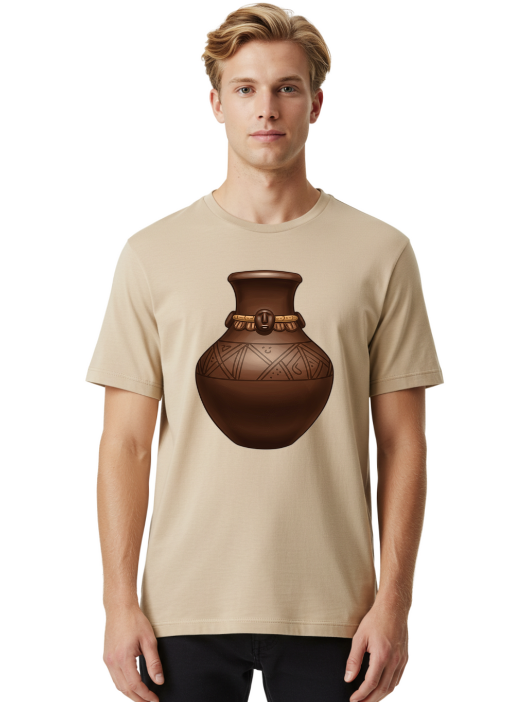 Clay-Pot-1 Men'S Graphic Tee, 100% Cotton, Comfortable Casual Summer Wear, Machine Washable, Vintage Camera, Old Camera, Antique Camera, Black Camera, Classic Photography, Photography Equipment, Nostalgic Device, Film Camera, Camera Art Bam043