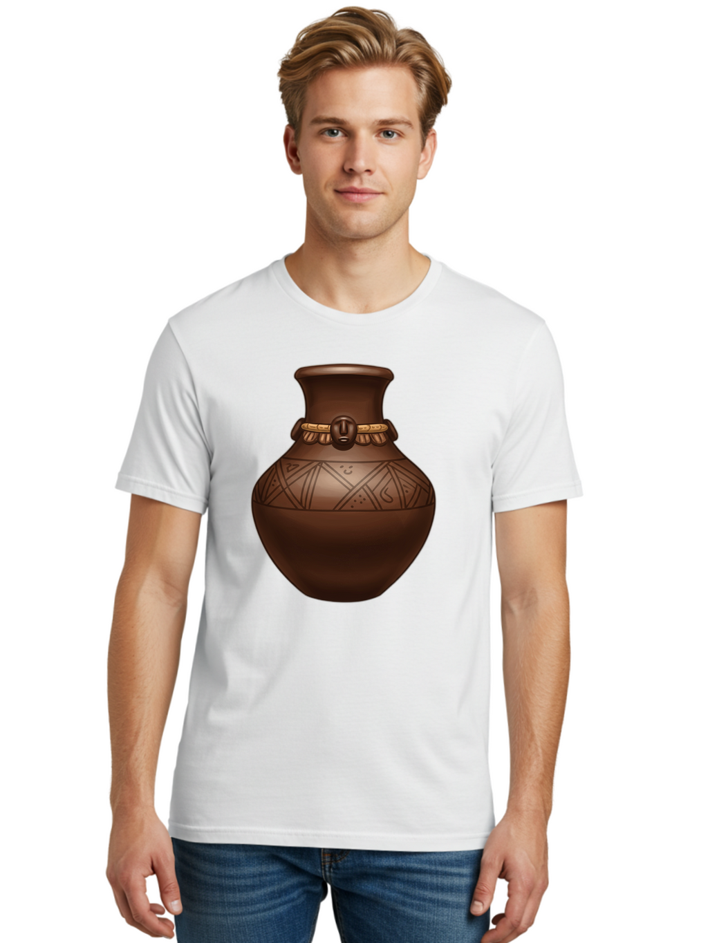 Clay-Pot-1 Men'S Graphic Tee, 100% Cotton, Comfortable Casual Summer Wear, Machine Washable, Vintage Camera, Old Camera, Antique Camera, Black Camera, Classic Photography, Photography Equipment, Nostalgic Device, Film Camera, Camera Art Bam043